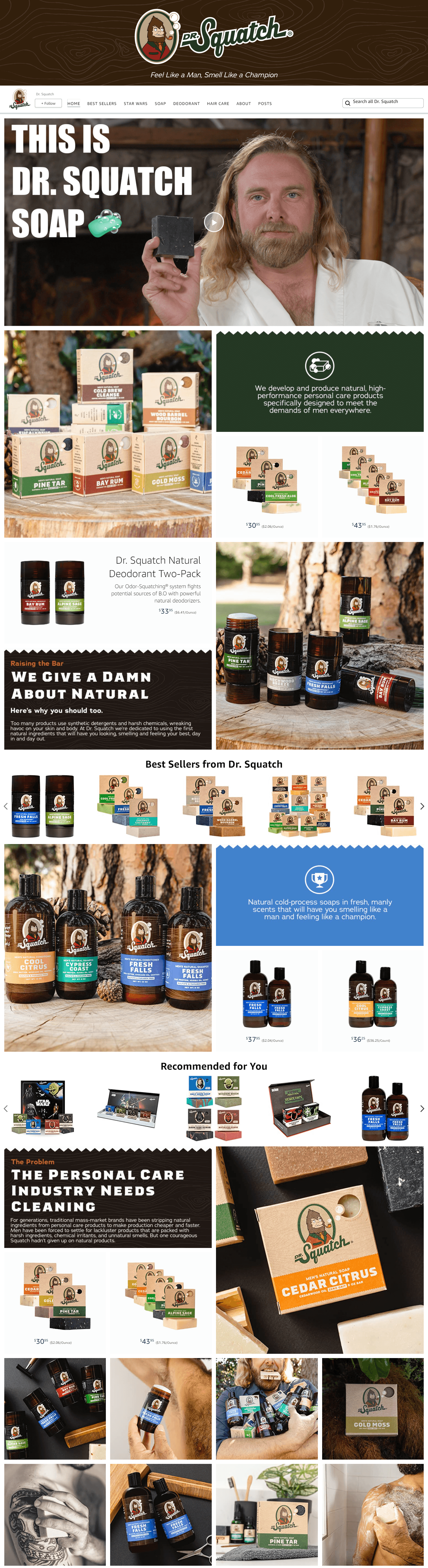 Brand Store for Amazon.com  Dr. Squatch