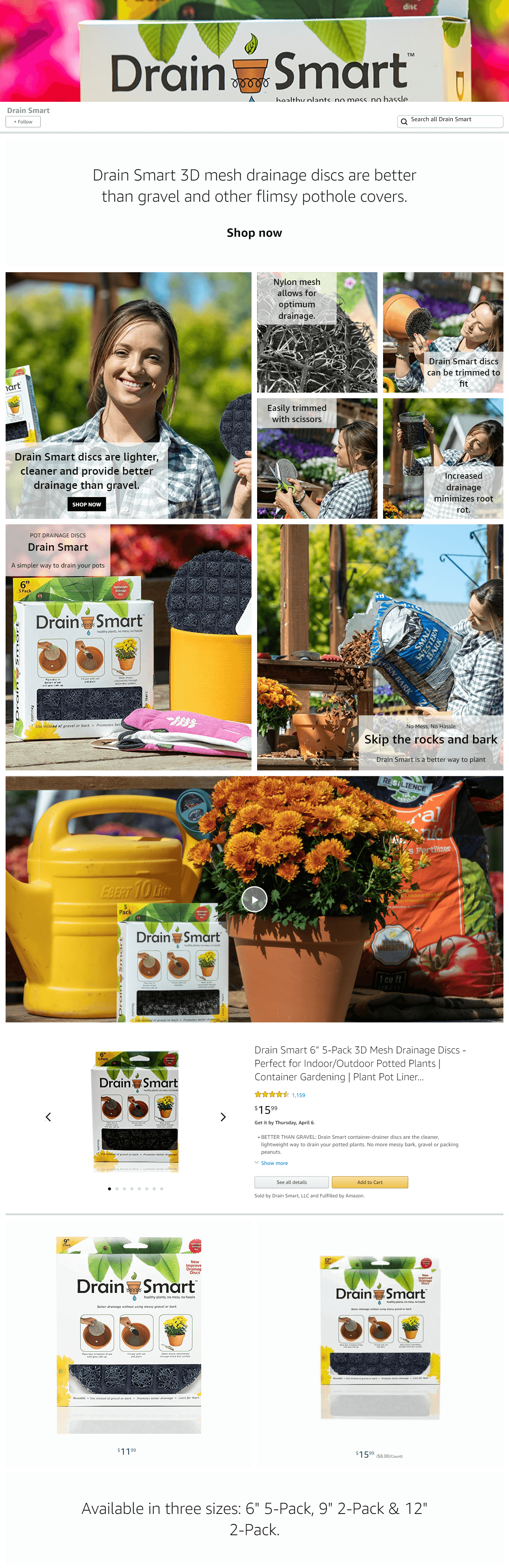 Brand Store for Amazon.com  Drain Smart
