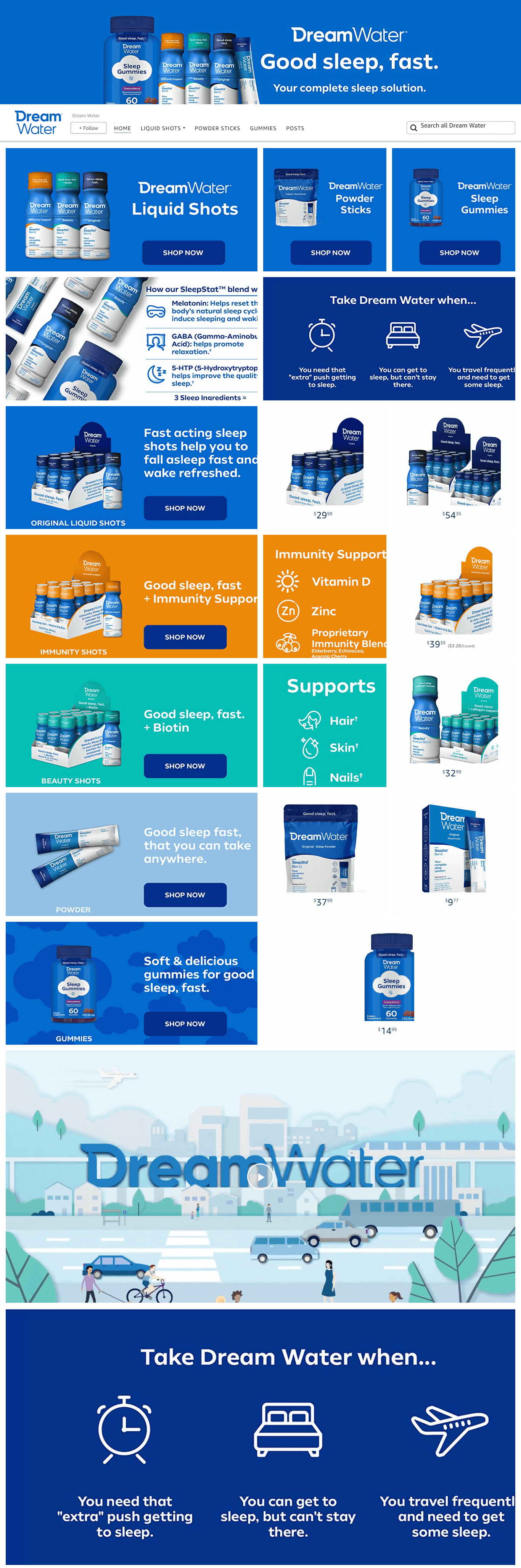 Brand Store for Amazon.com  Dream Water