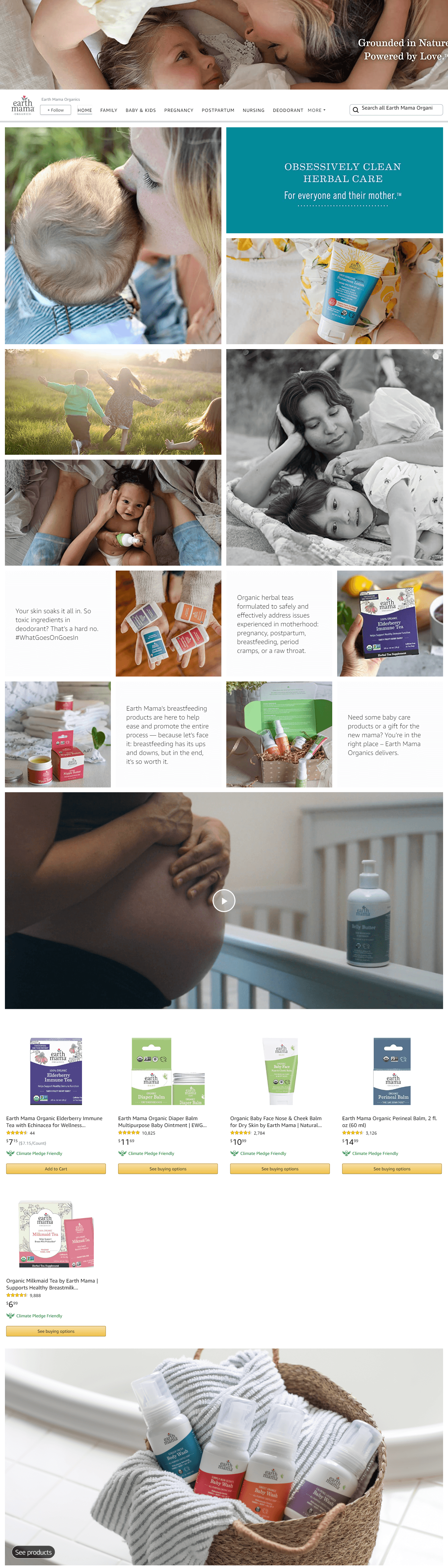 Brand Store for Amazon.com  Earth Mama Organics