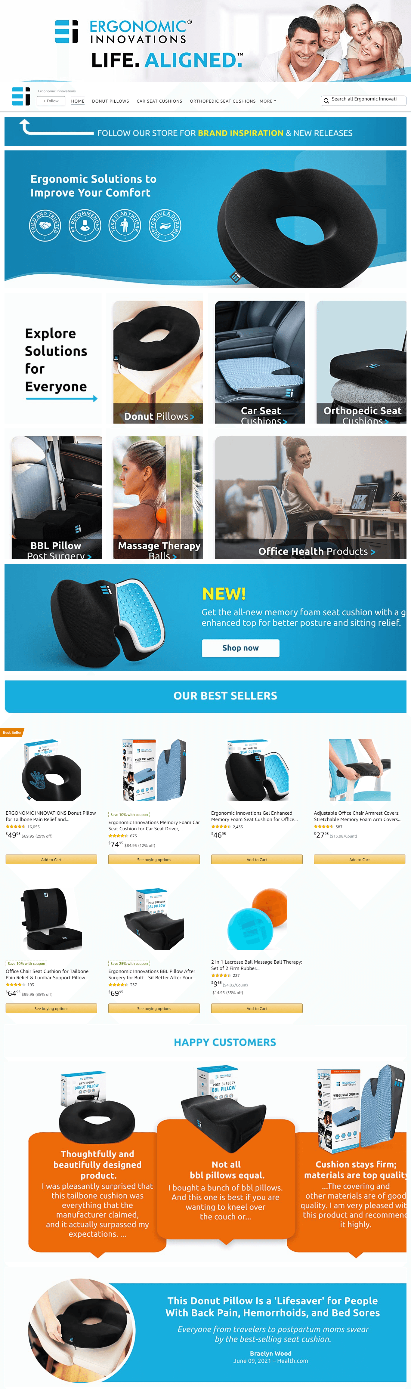 Brand Store for Amazon.com  Ergonomic Innovations