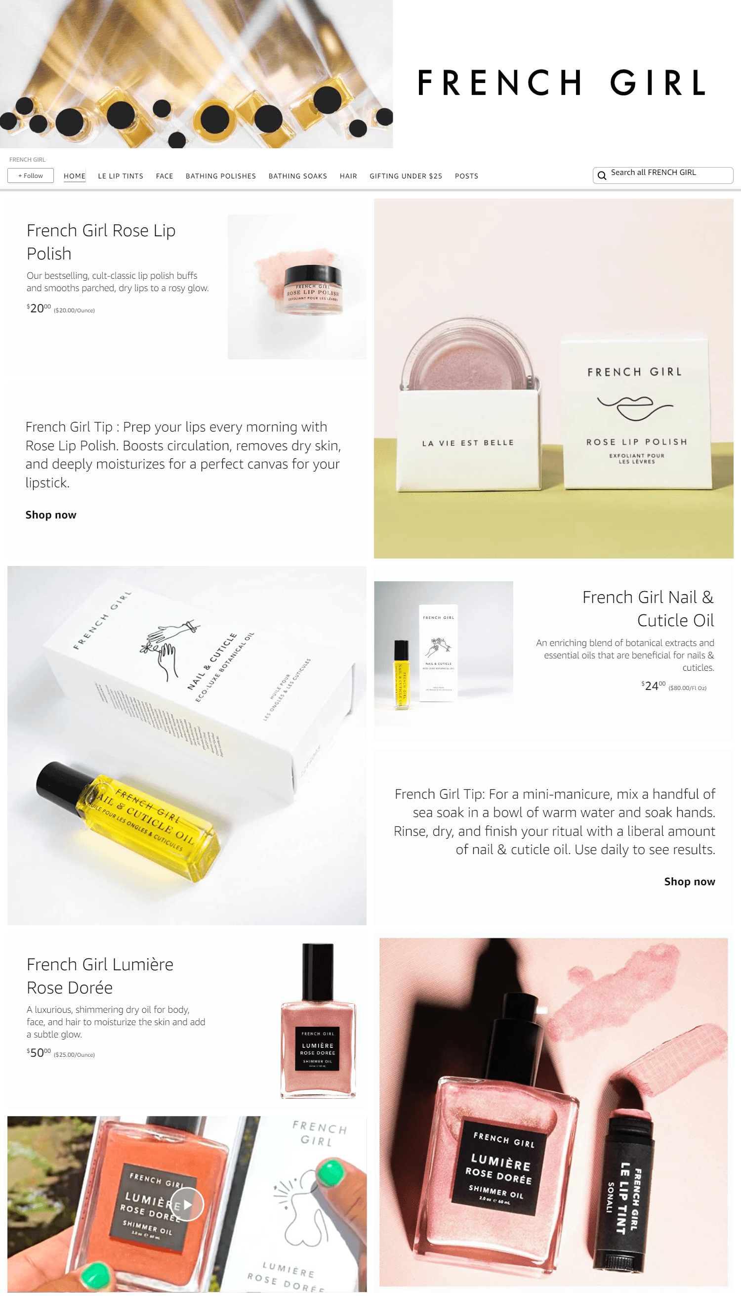 Brand Store for Amazon.com  FRENCH GIRL
