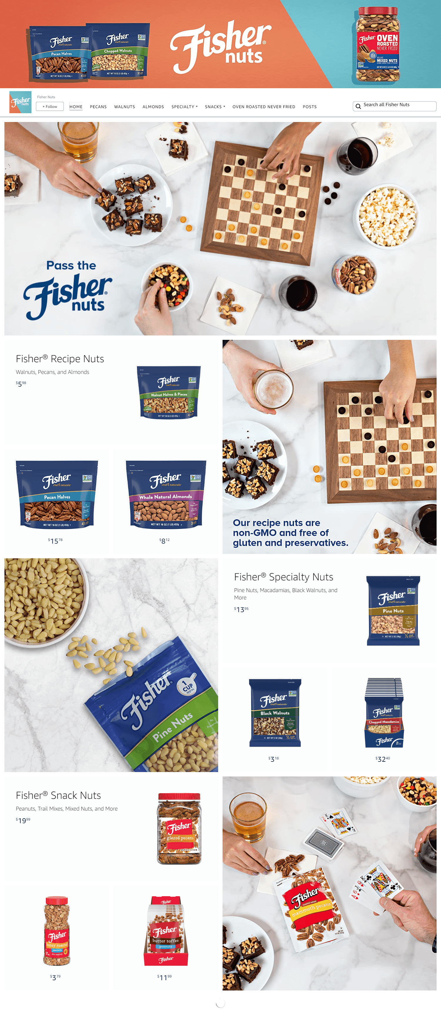 Brand Store for Amazon.com  Fisher Nuts