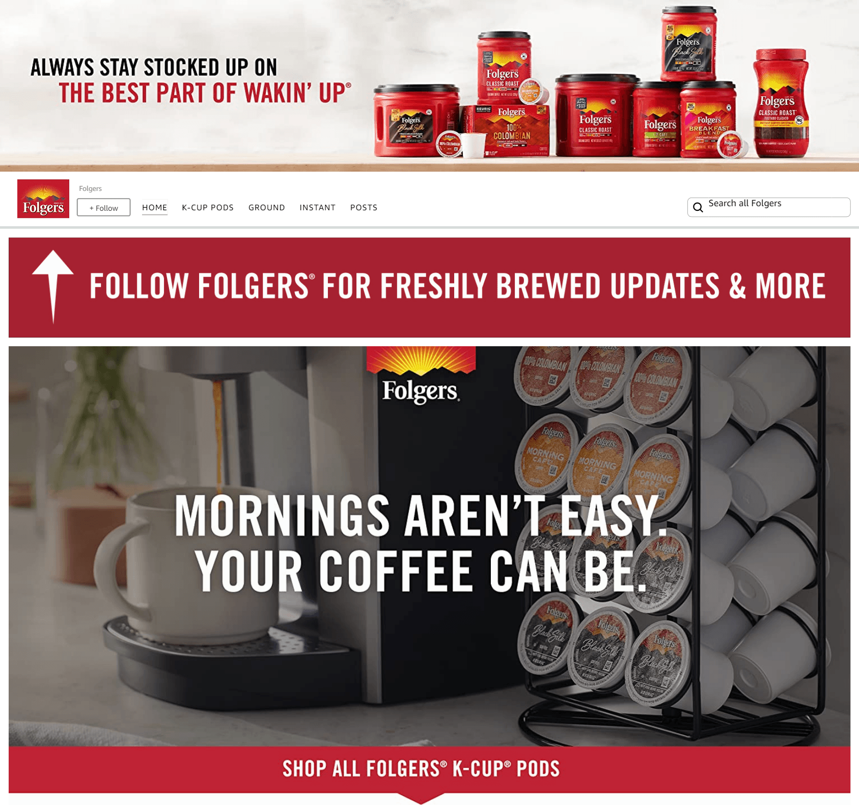 Brand Store for Amazon.com  Folgers