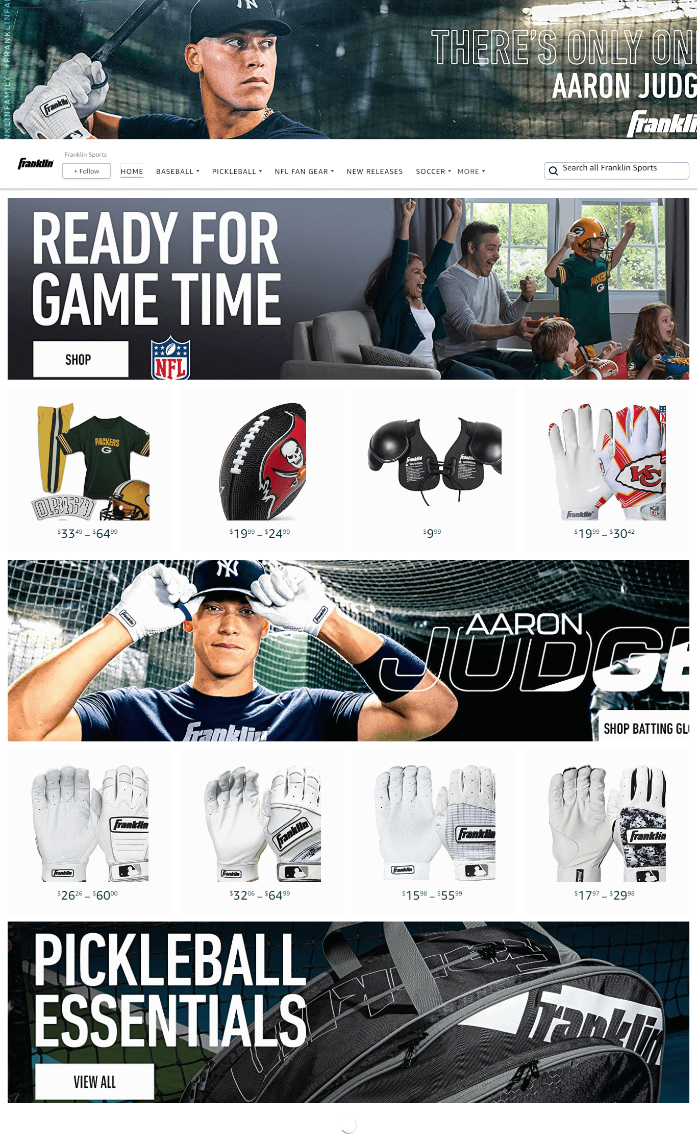 Brand Store for Amazon.com  Franklin Sports