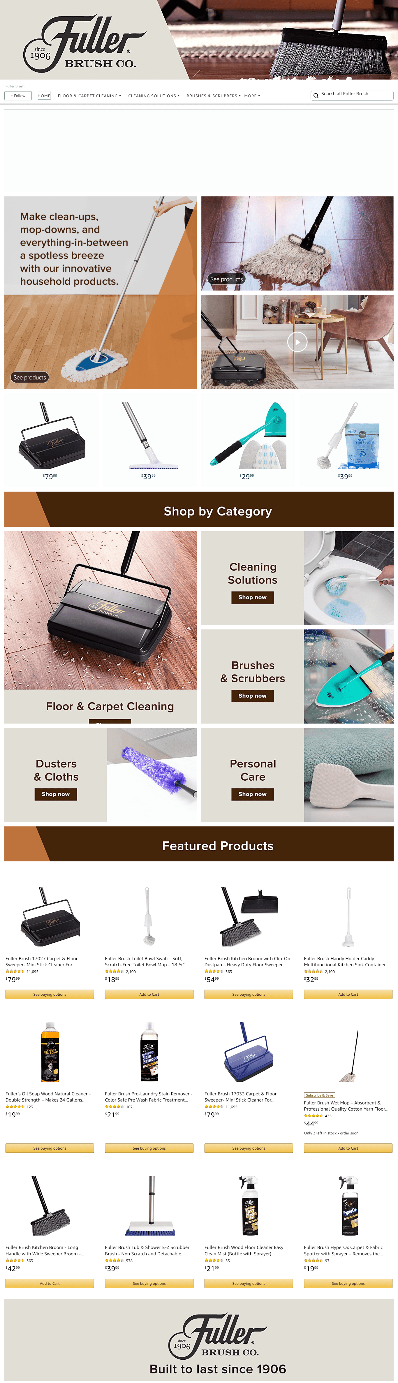Brand Store for Amazon.com  Fuller Brush