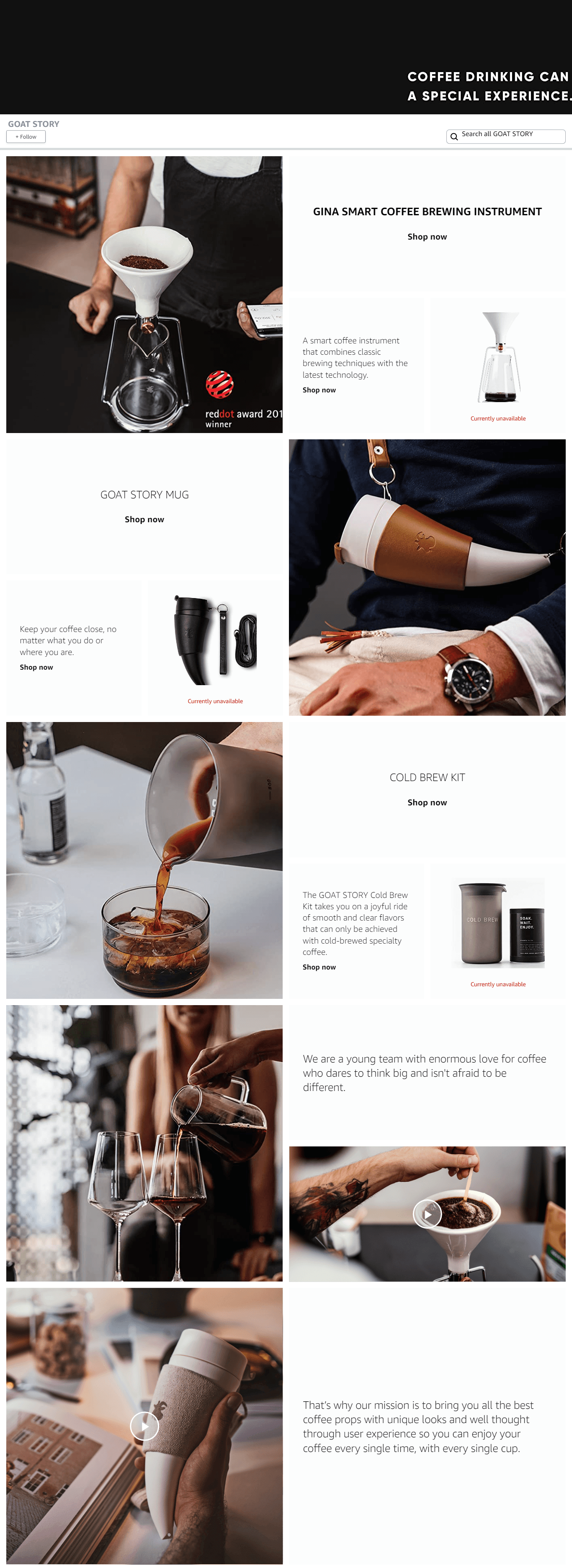 Brand Store for Amazon.com  GOAT STORY