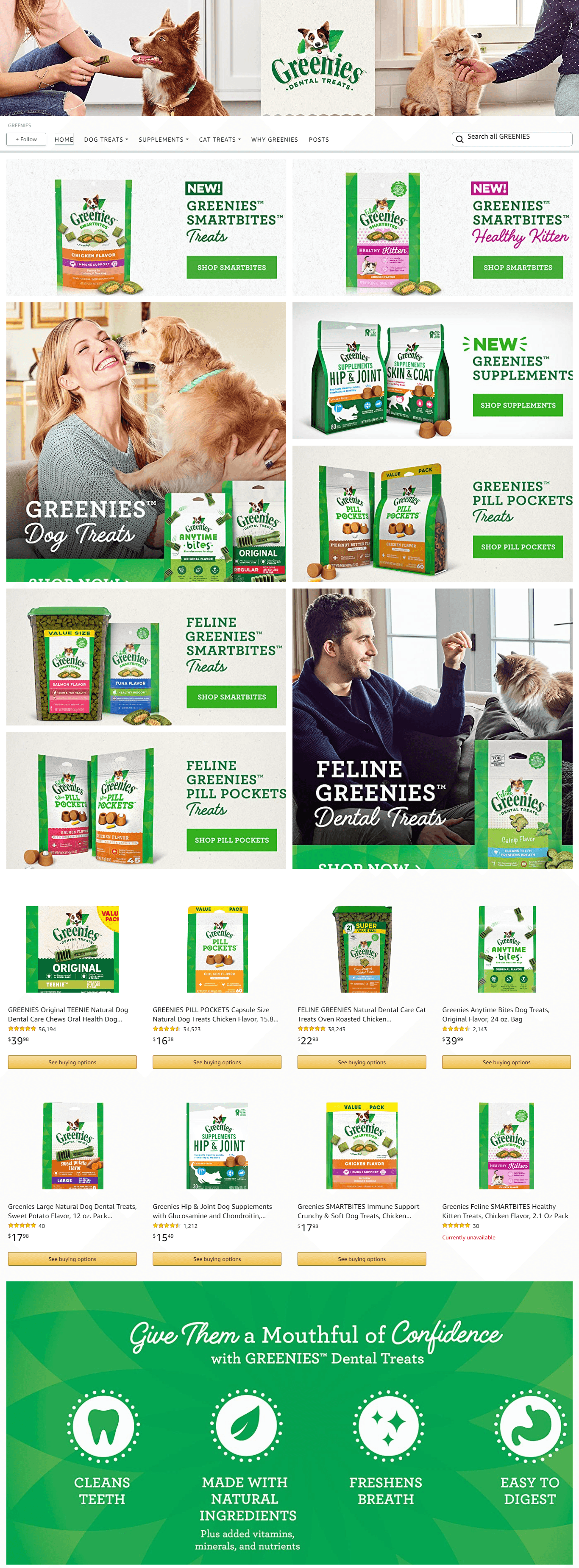 Brand Store for Amazon.com  GREENIES