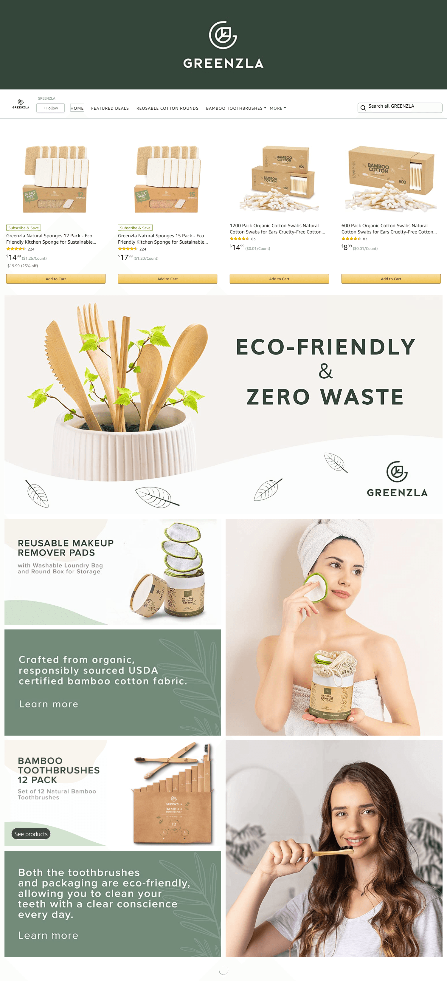 Brand Store for Amazon.com  GREENZLA