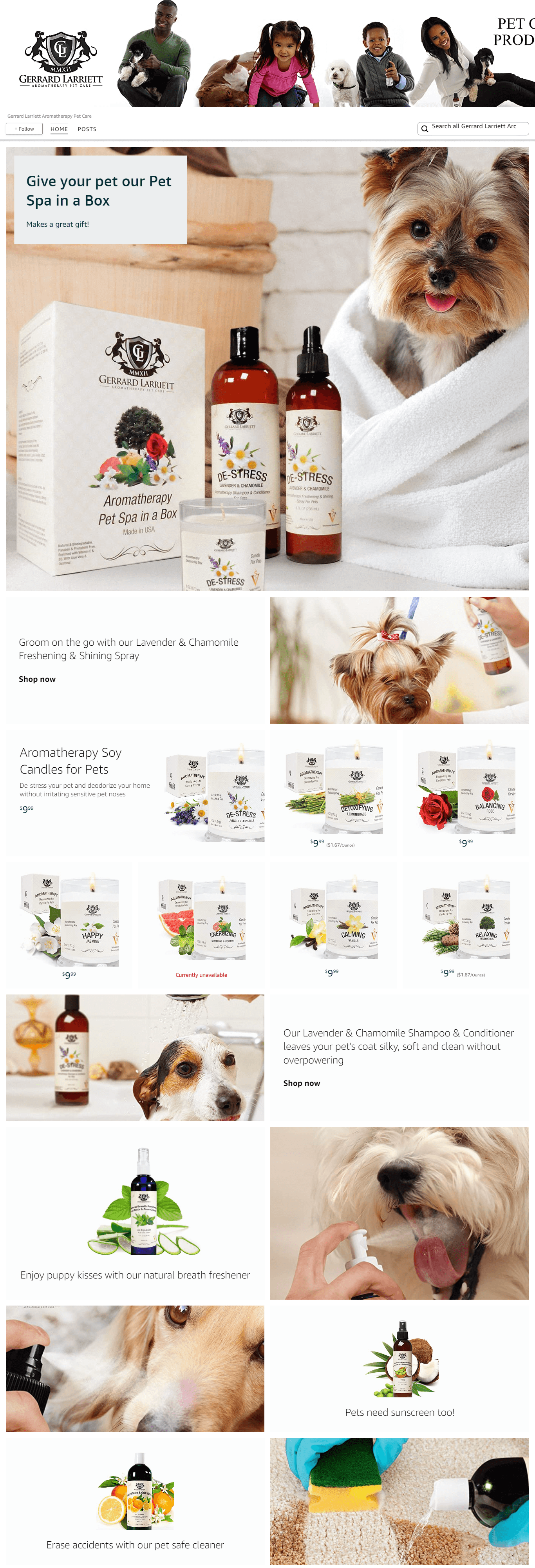 Brand Store for Amazon.com  Gerrard Larriett Aromatherapy Pet Care