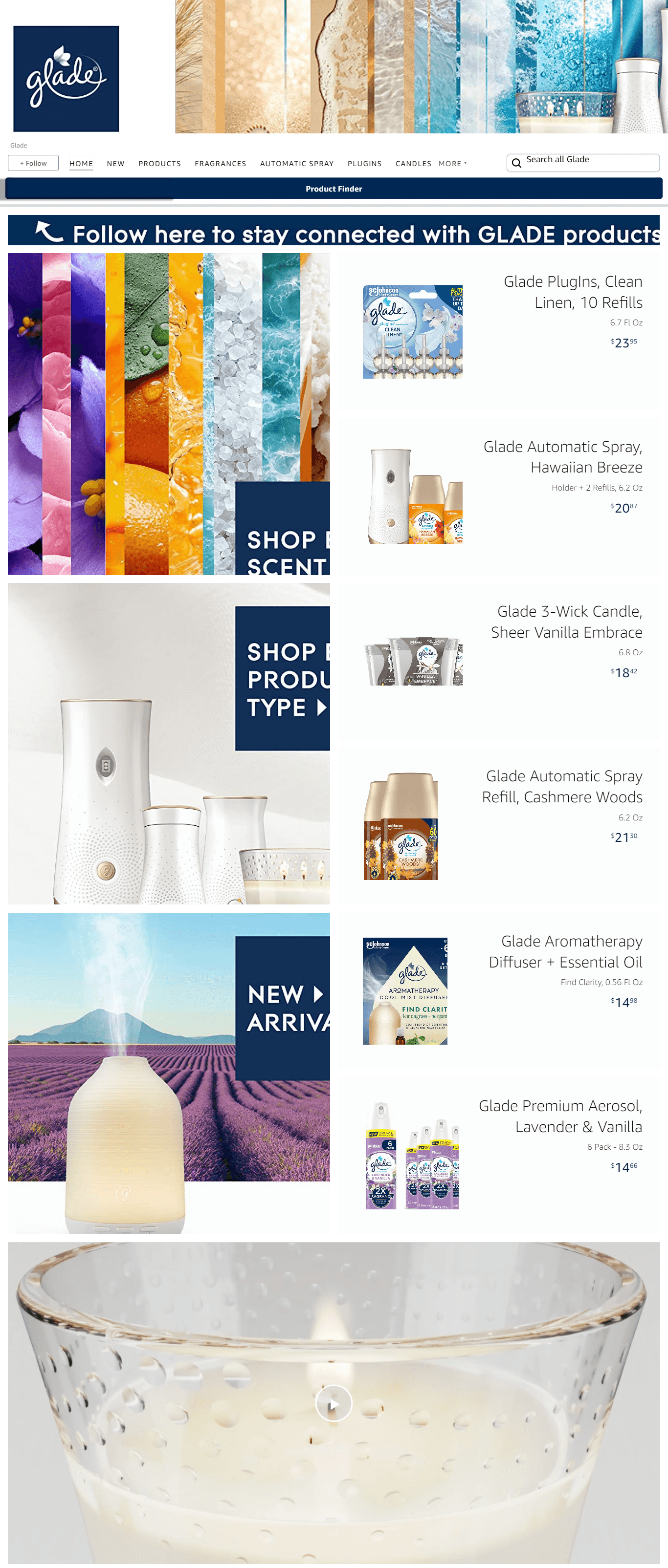 Brand Store for Amazon.com  Glade