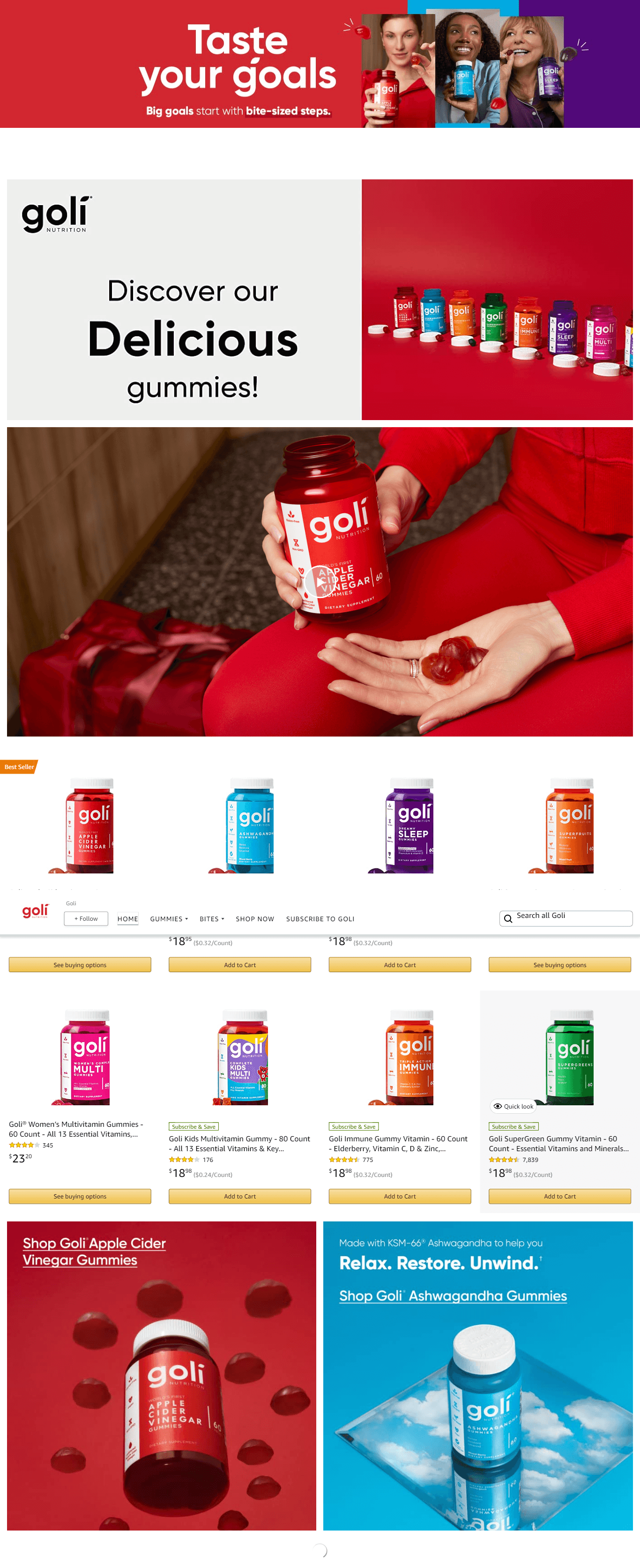 Brand Store for Amazon.com  Goli