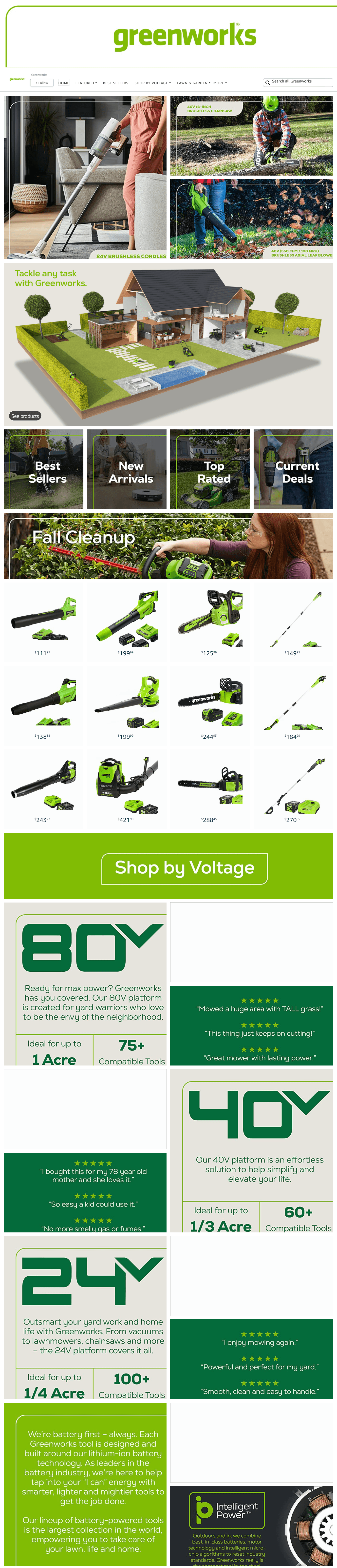 Brand Store for Amazon.com  Greenworks