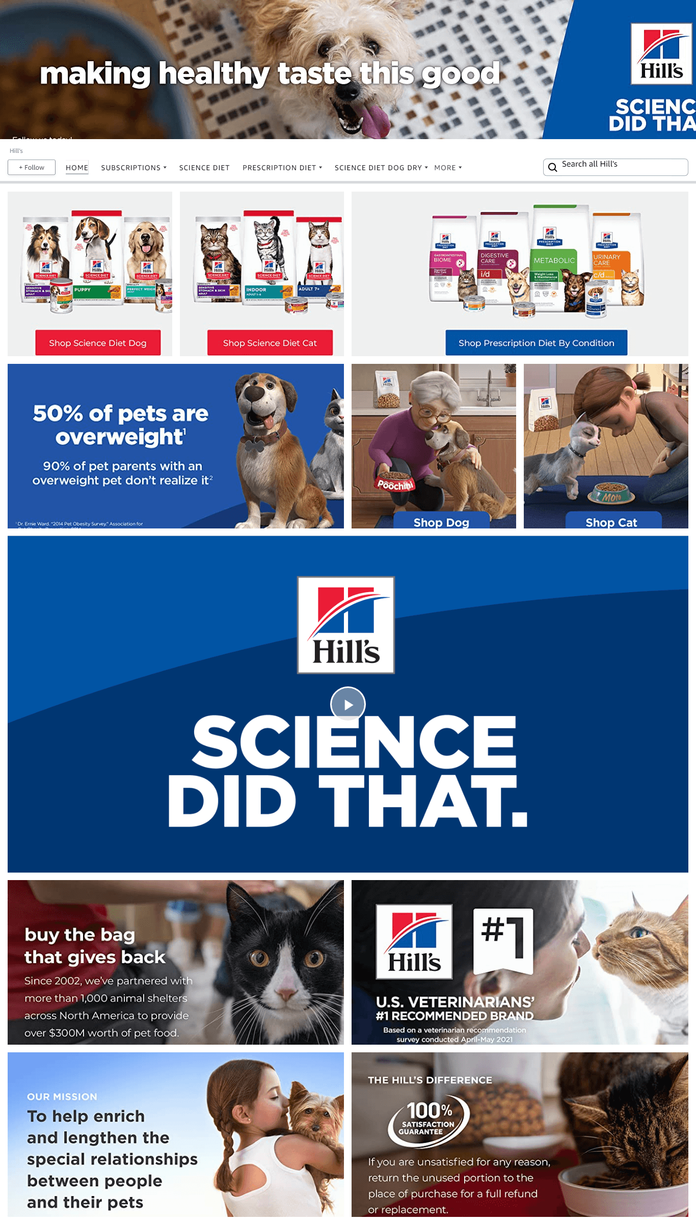 Brand Store for Amazon.com  Hill s