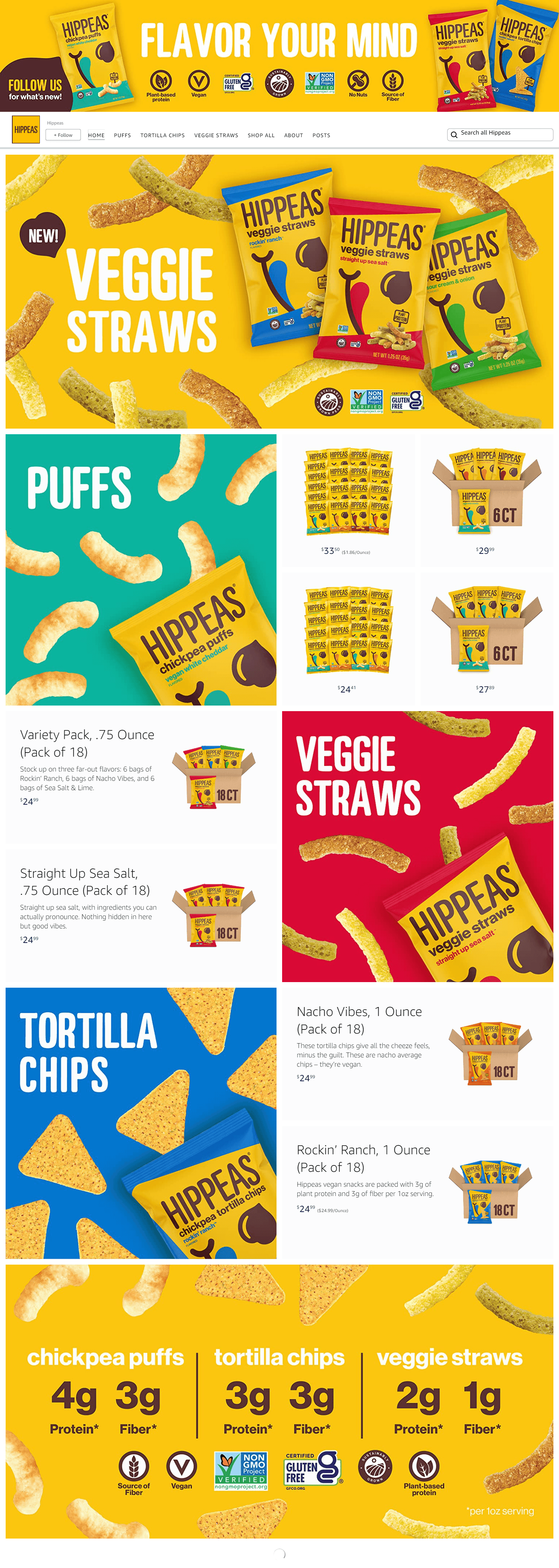 Brand Store for Amazon.com  Hippeas