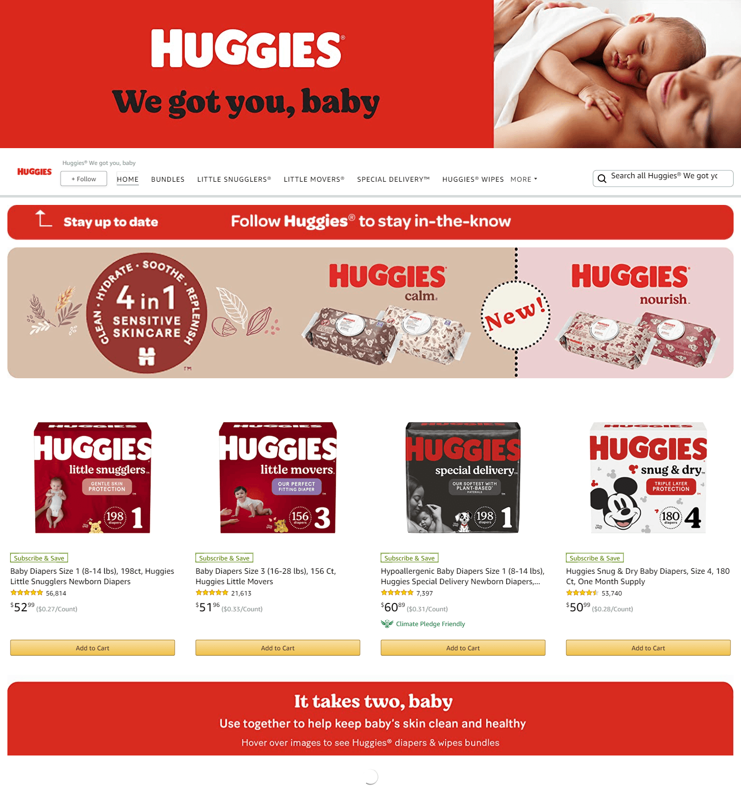 Brand Store for Amazon.com  Huggies® We got you