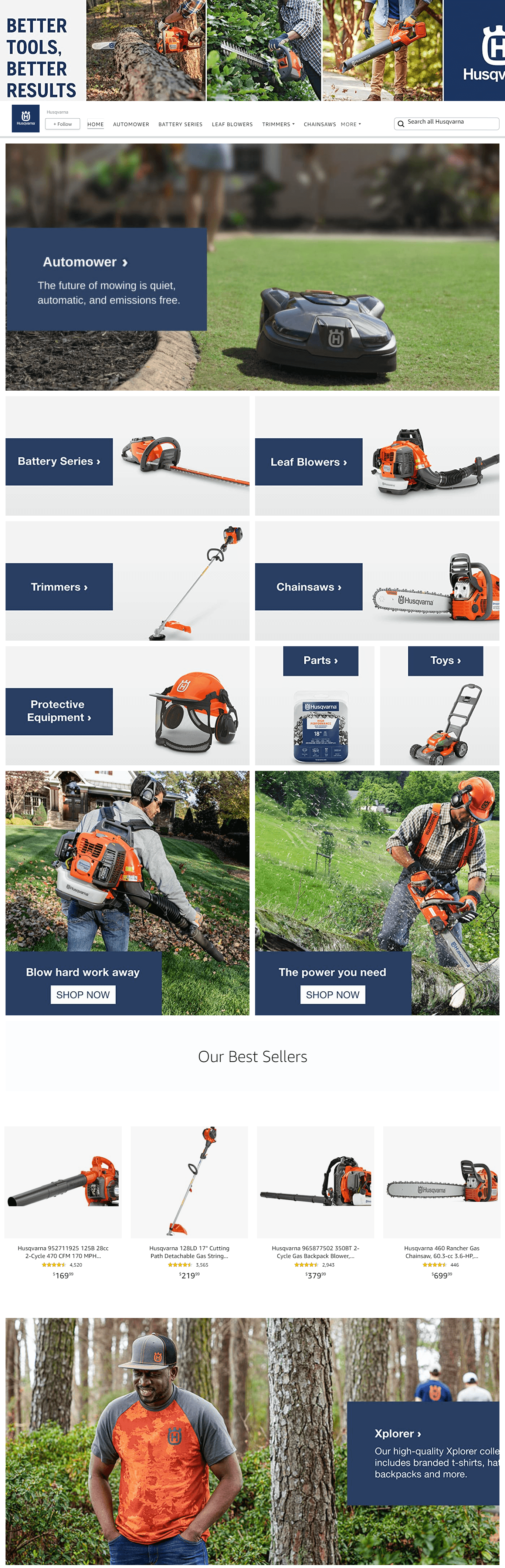 Brand Store for Amazon.com  Husqvarna