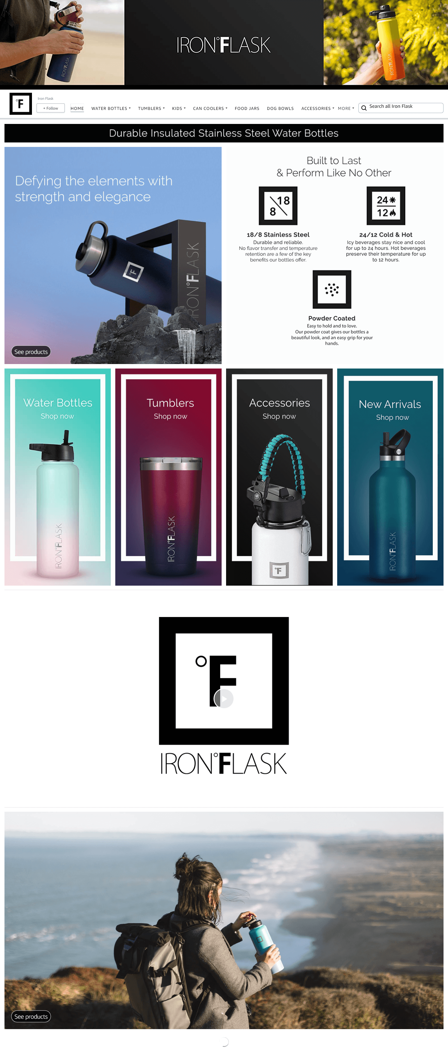 Brand Store for Amazon.com  Iron Flask