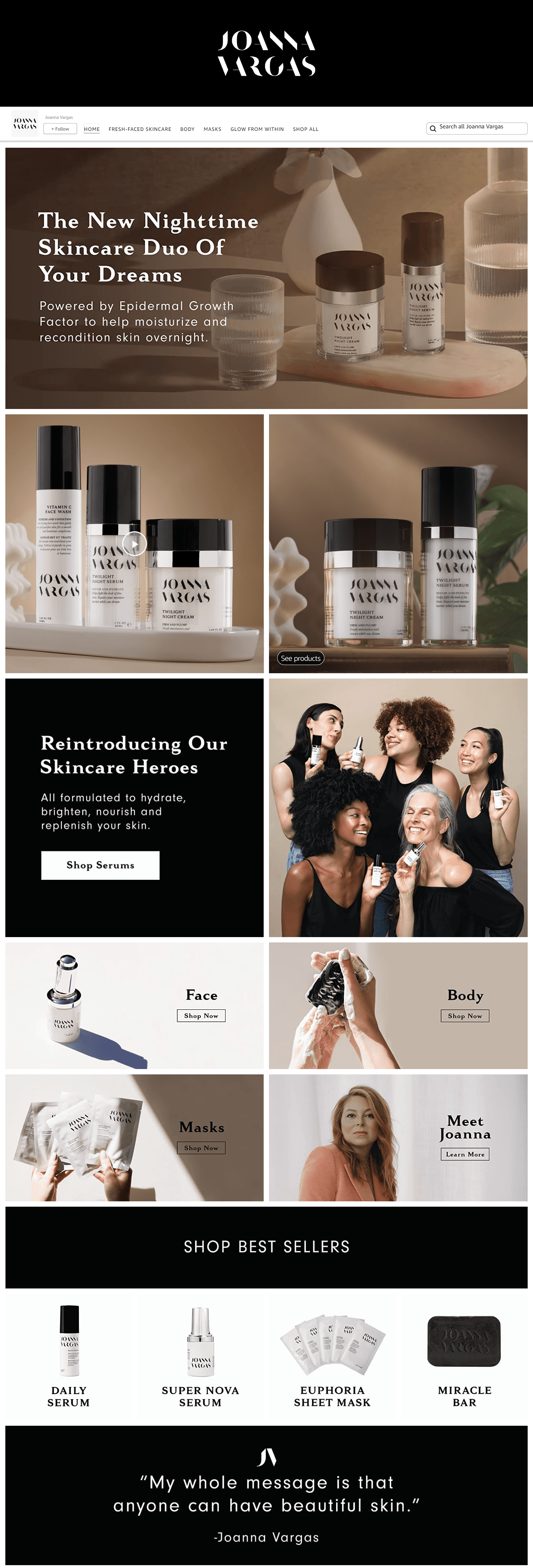 Brand Store for Amazon.com  Joanna Vargas