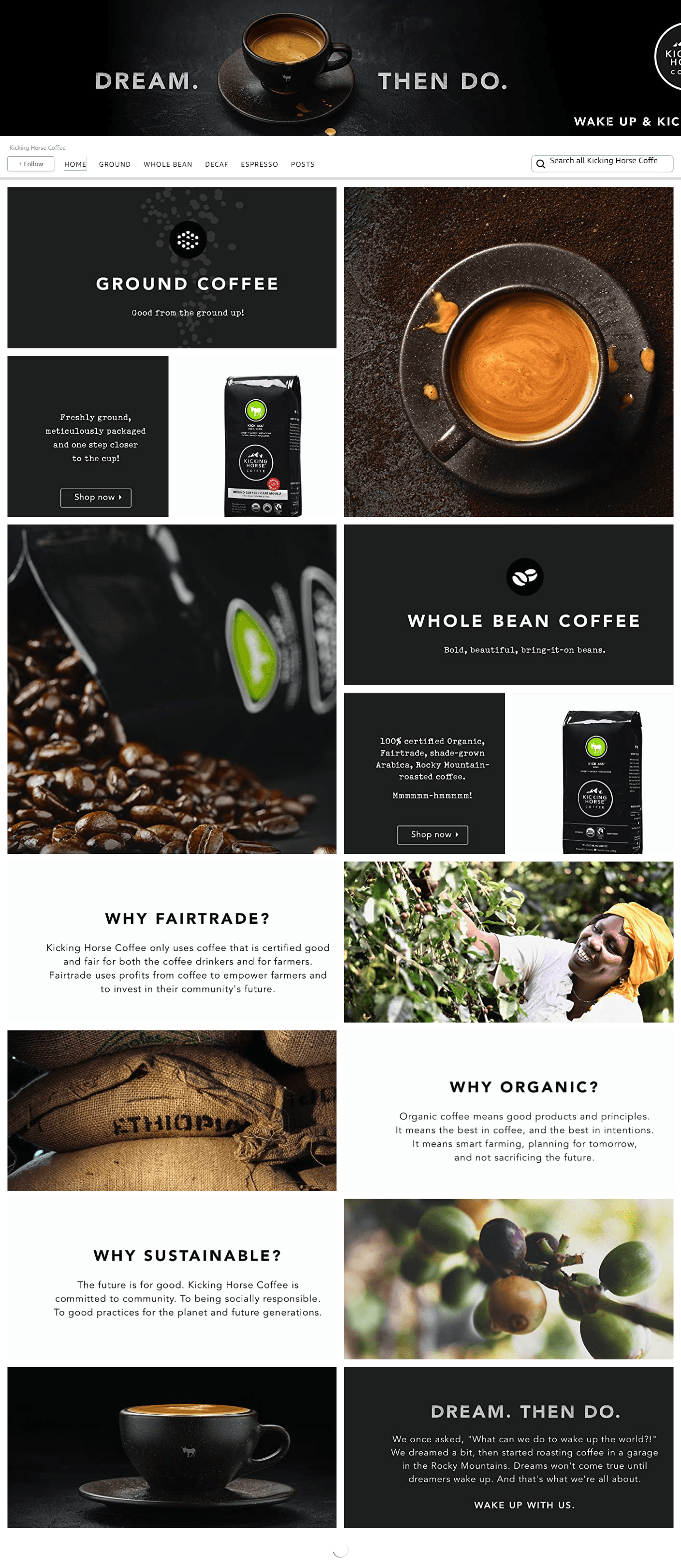 Brand Store for Amazon.com  Kicking Horse Coffee