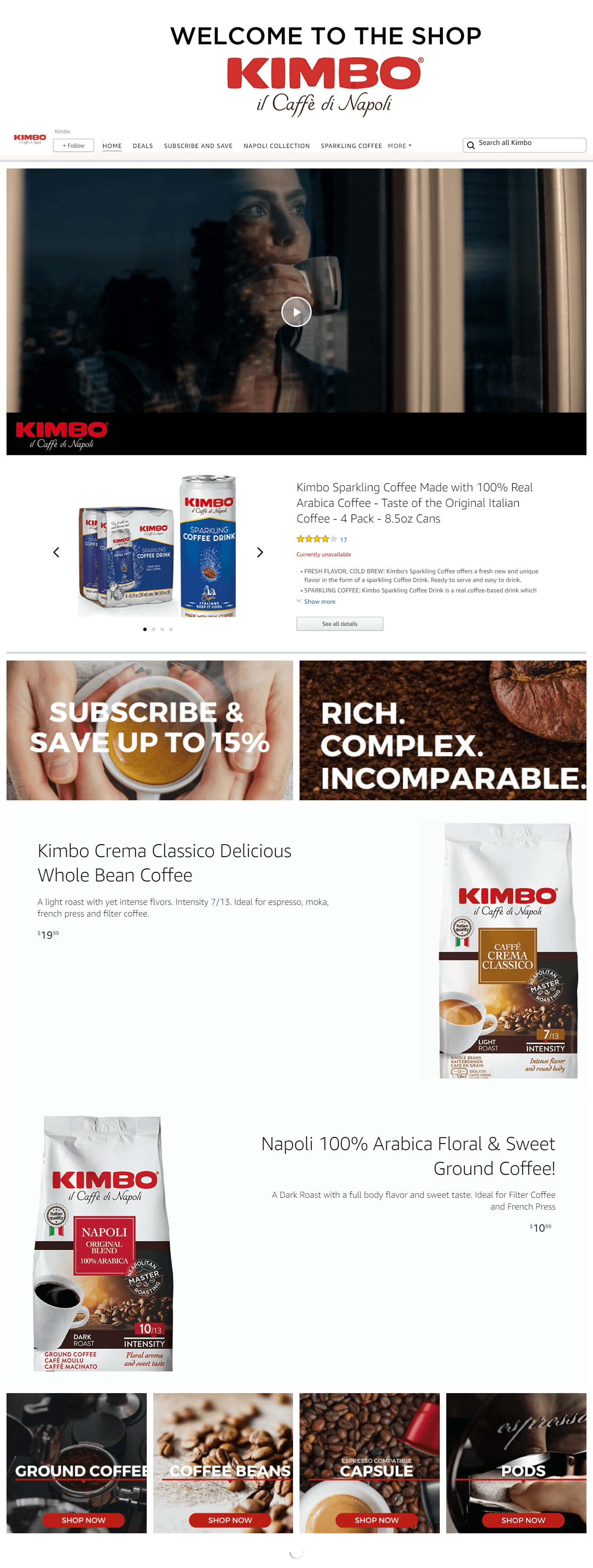 Brand Store for Amazon.com  Kimbo