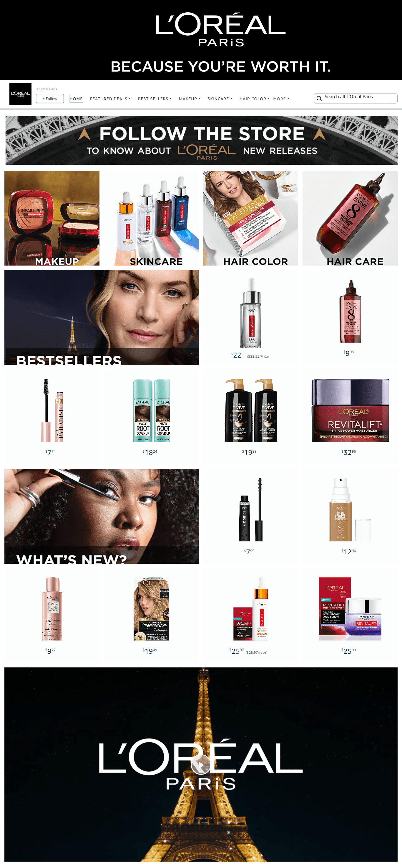 Brand Store for Amazon.com  L'Oreal Paris