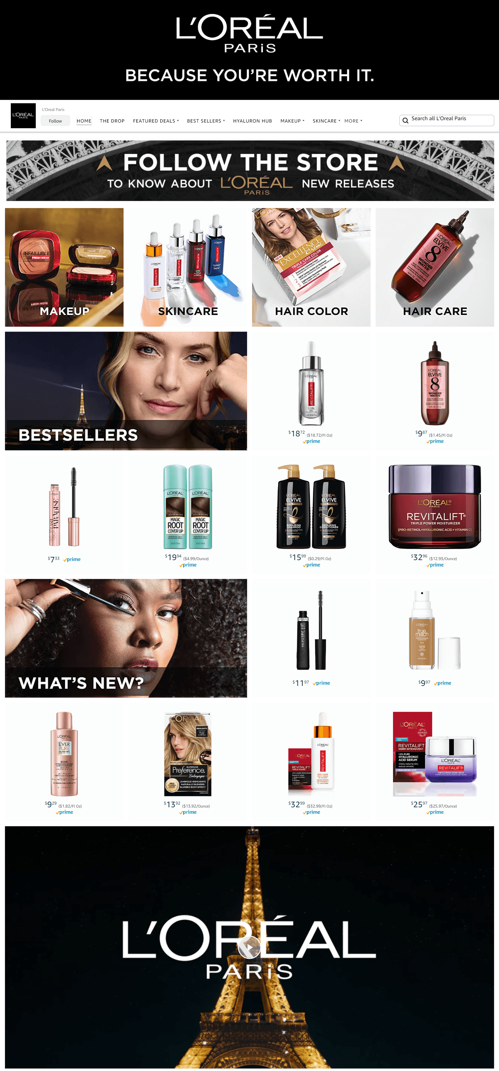 Brand Store for Amazon.com  L'Oreal Paris