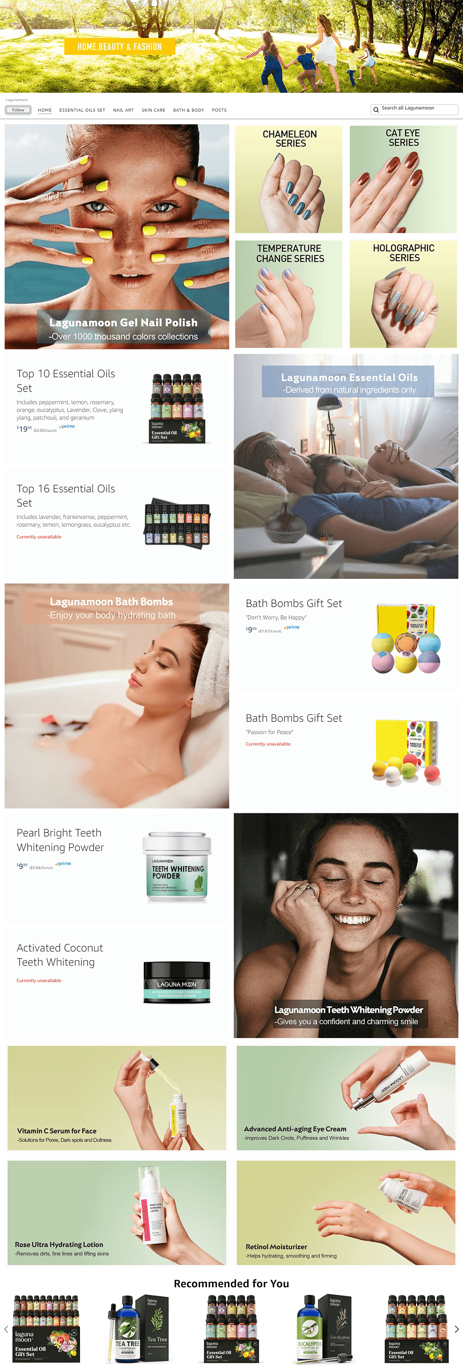 Brand Store for Amazon.com  Lagunamoon