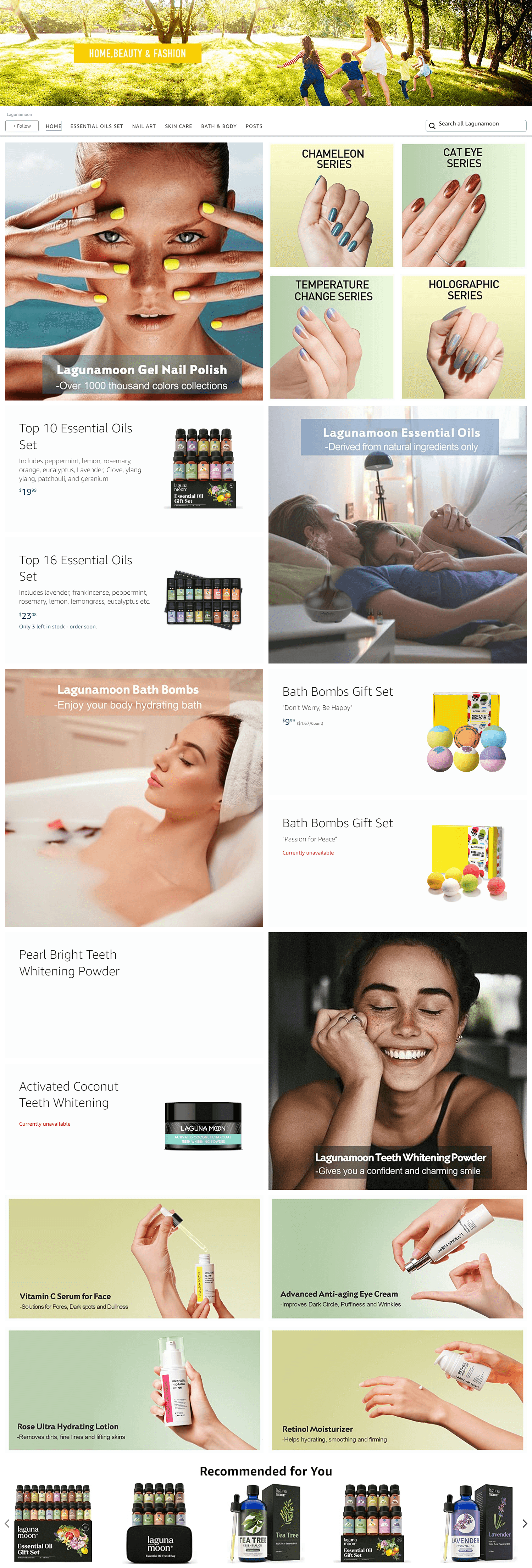 Brand Store for Amazon.com  Lagunamoon