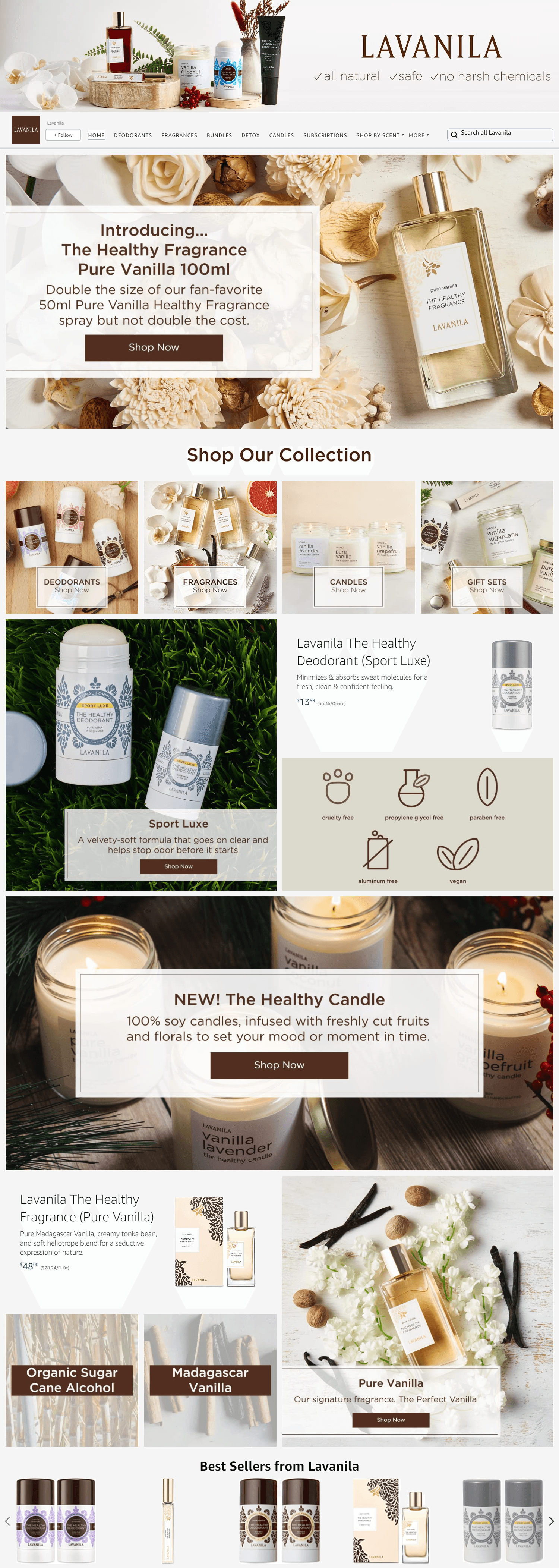 Brand Store for Amazon.com  Lavanila