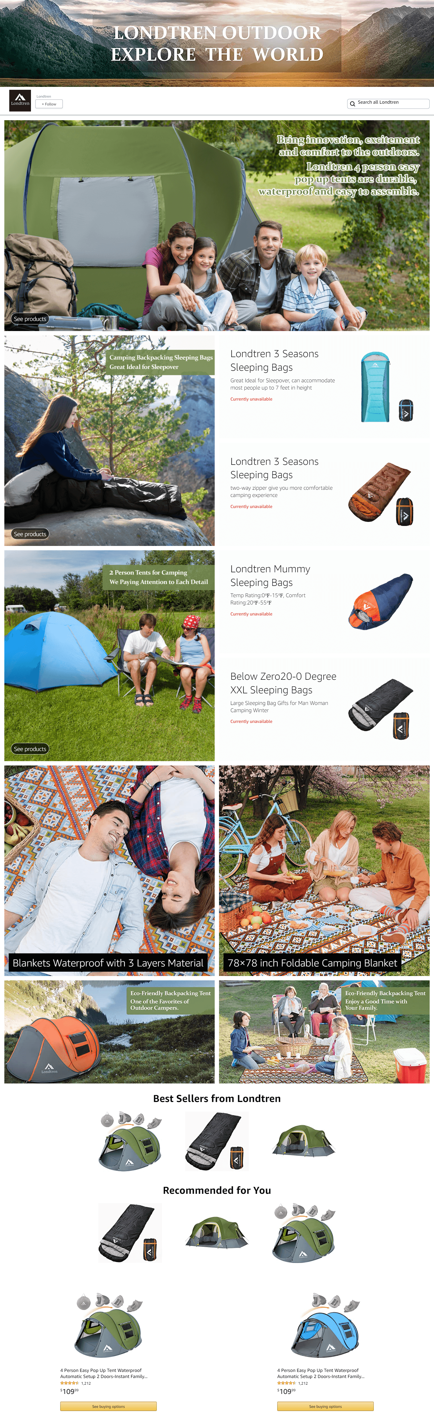Brand Store for Amazon.com  Londtren