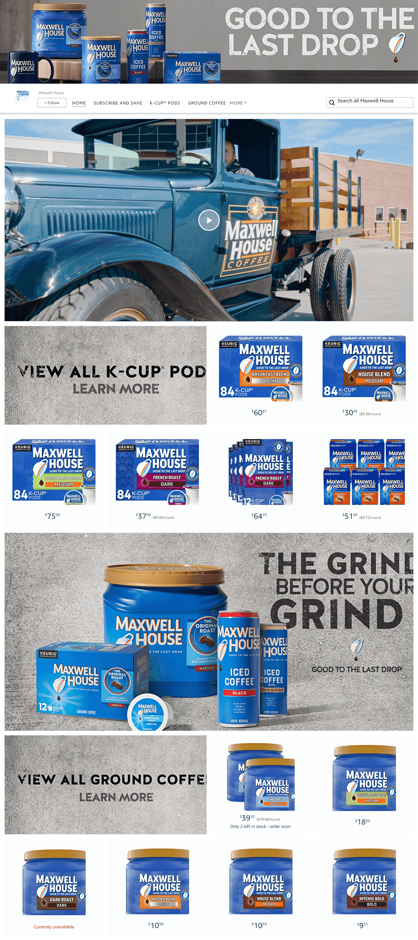 Brand Store for Amazon.com  Maxwell House