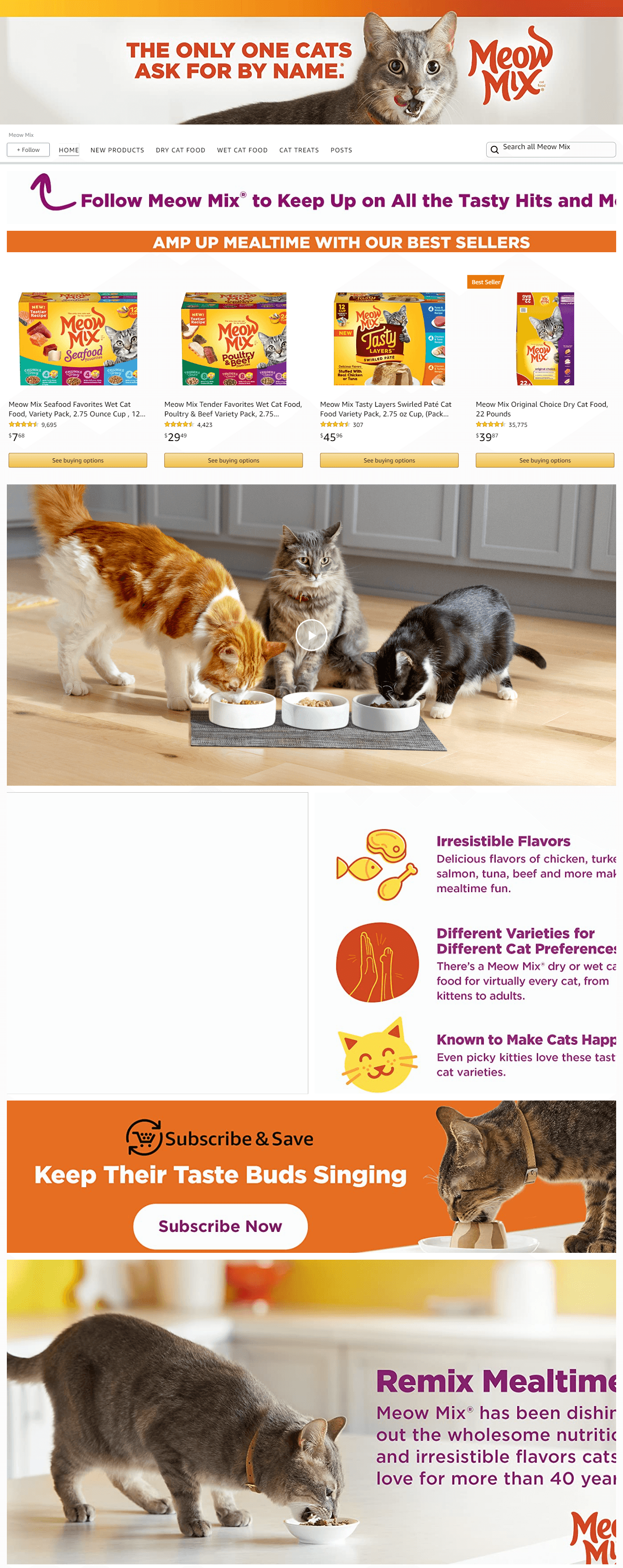 Brand Store for Amazon.com  Meow Mix
