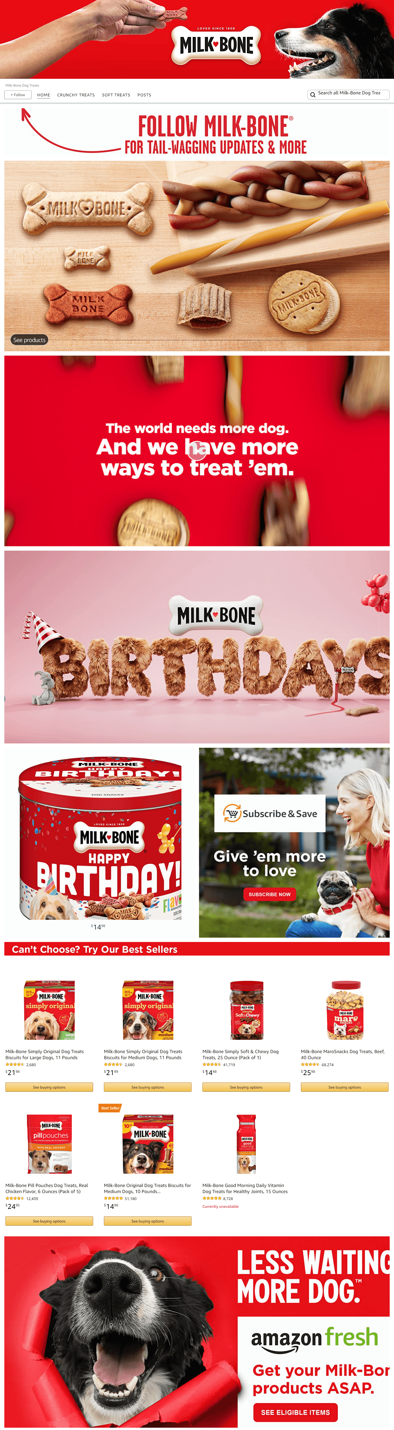 Brand Store for Amazon.com  Milk-Bone Dog Treats