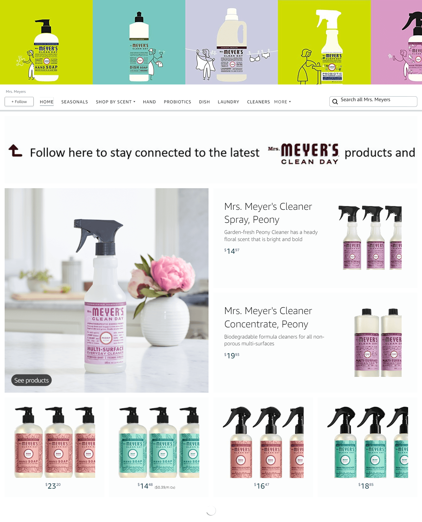 Brand Store for Amazon.com  Mrs. Meyers