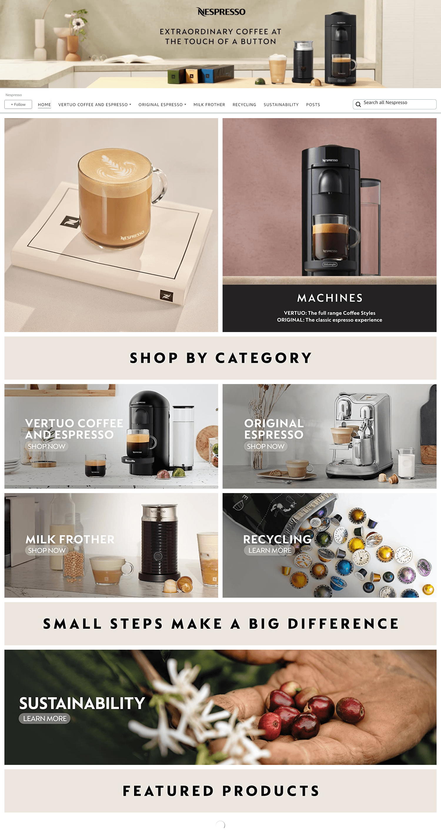 Brand Store for Amazon.com  Nespresso