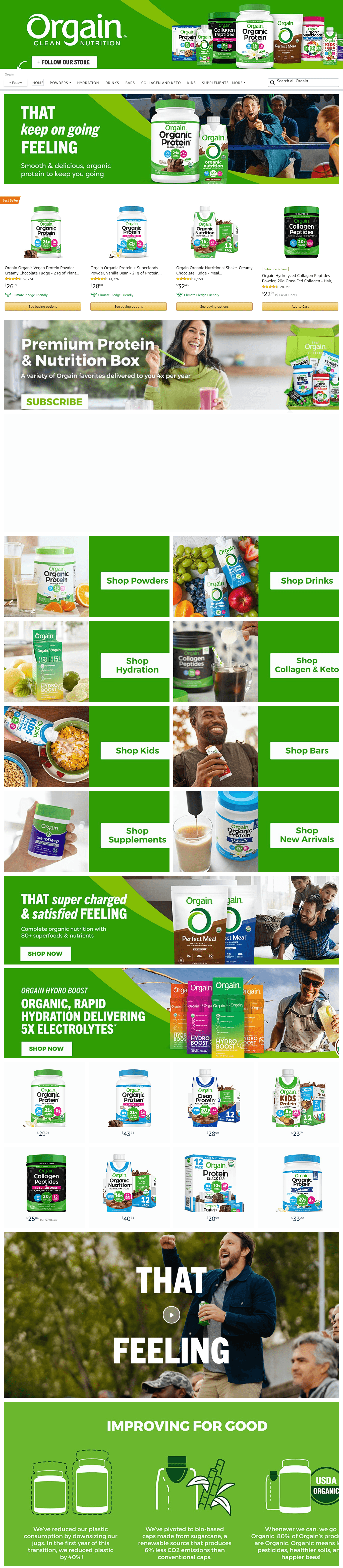 Brand Store for Amazon.com  Orgain