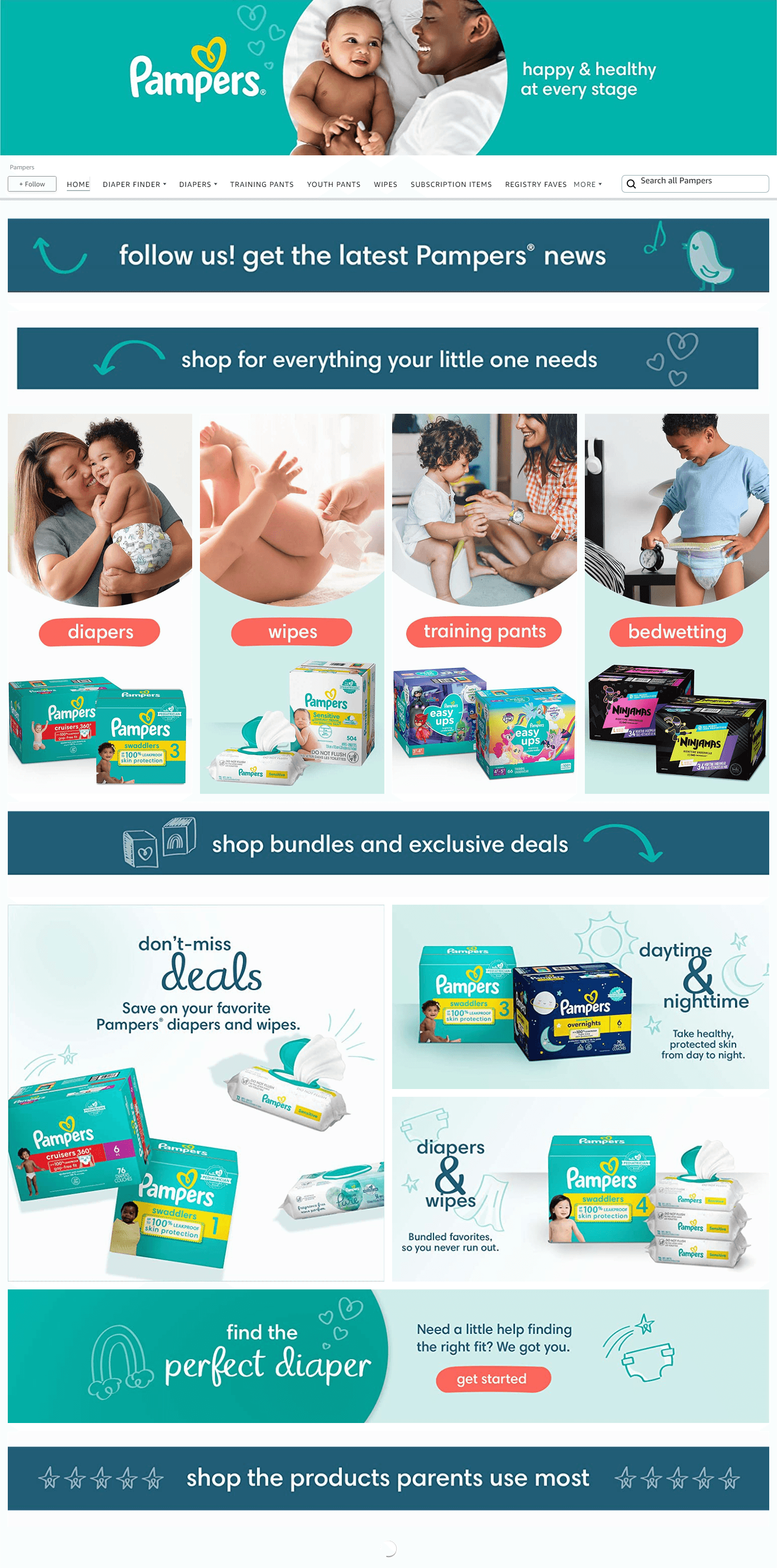 Brand Store for Amazon.com  Pampers