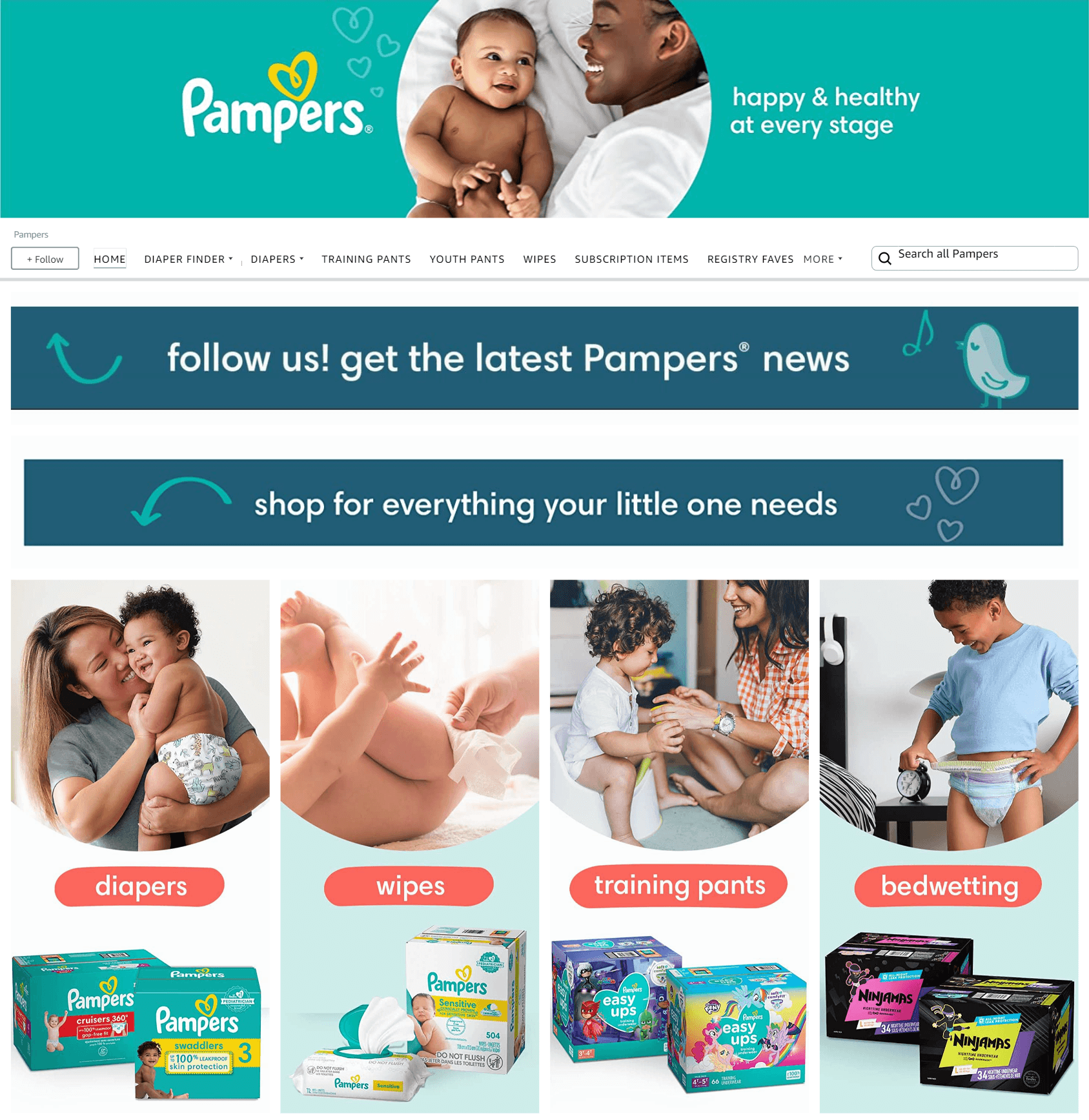 Brand Store for Amazon.com  Pampers