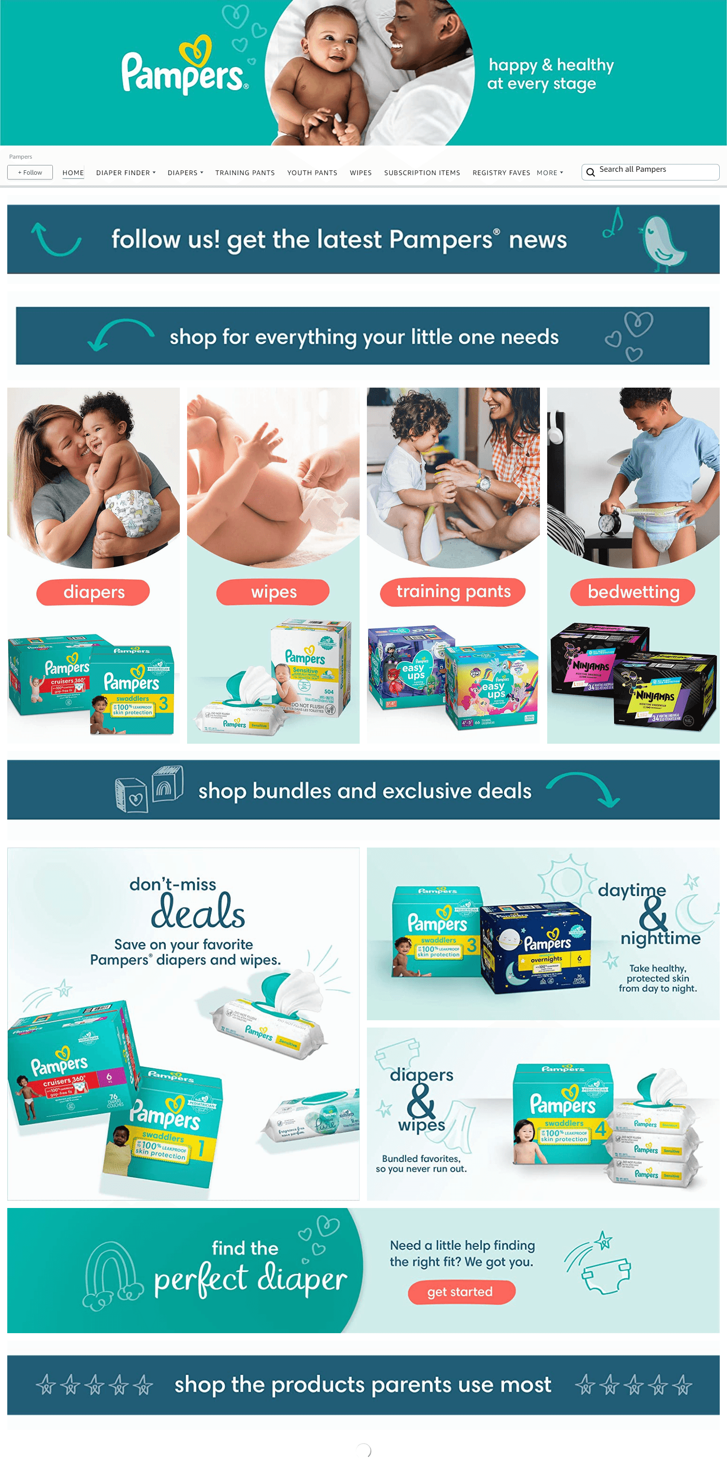 Brand Store for Amazon.com  Pampers