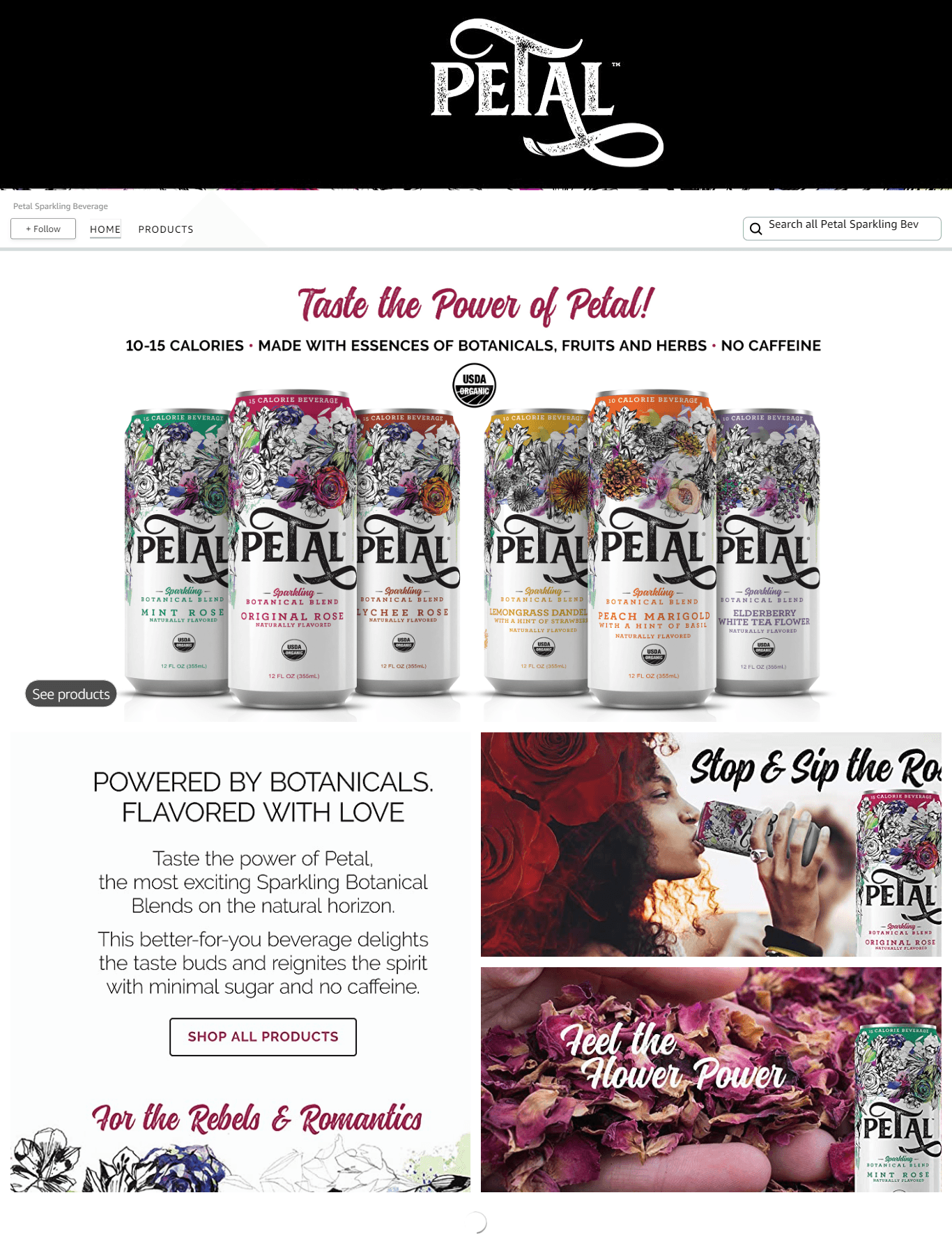 Brand Store for Amazon.com  Petal Sparkling Beverage
