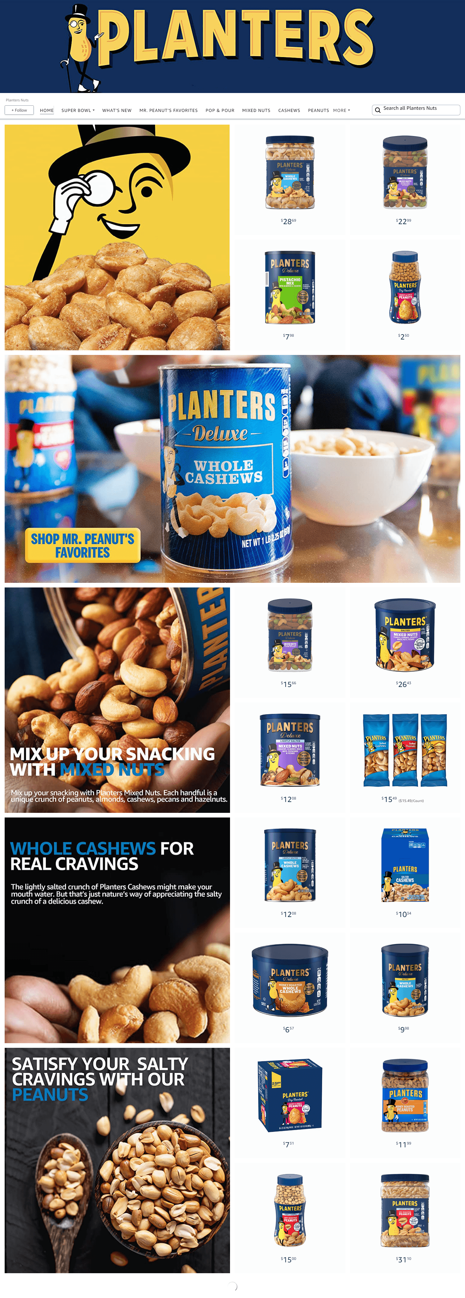 Brand Store for Amazon.com  Planters Nuts