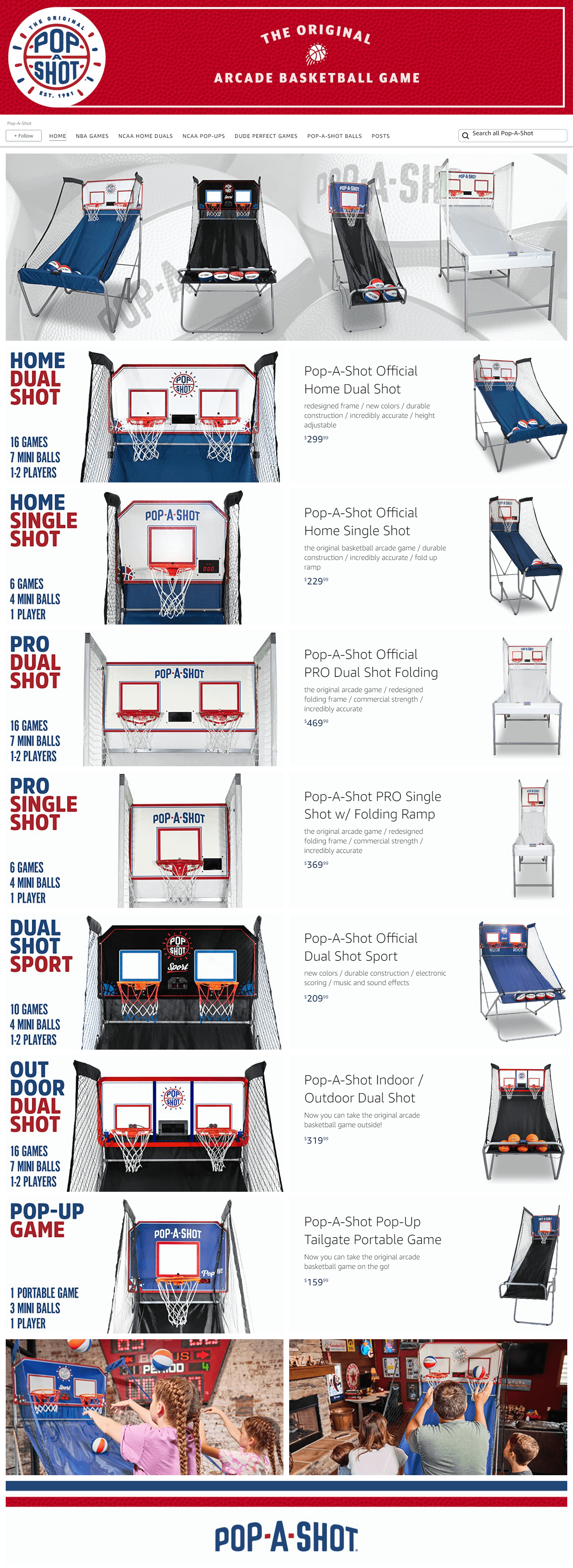 Brand Store for Amazon.com  Pop-A-Shot