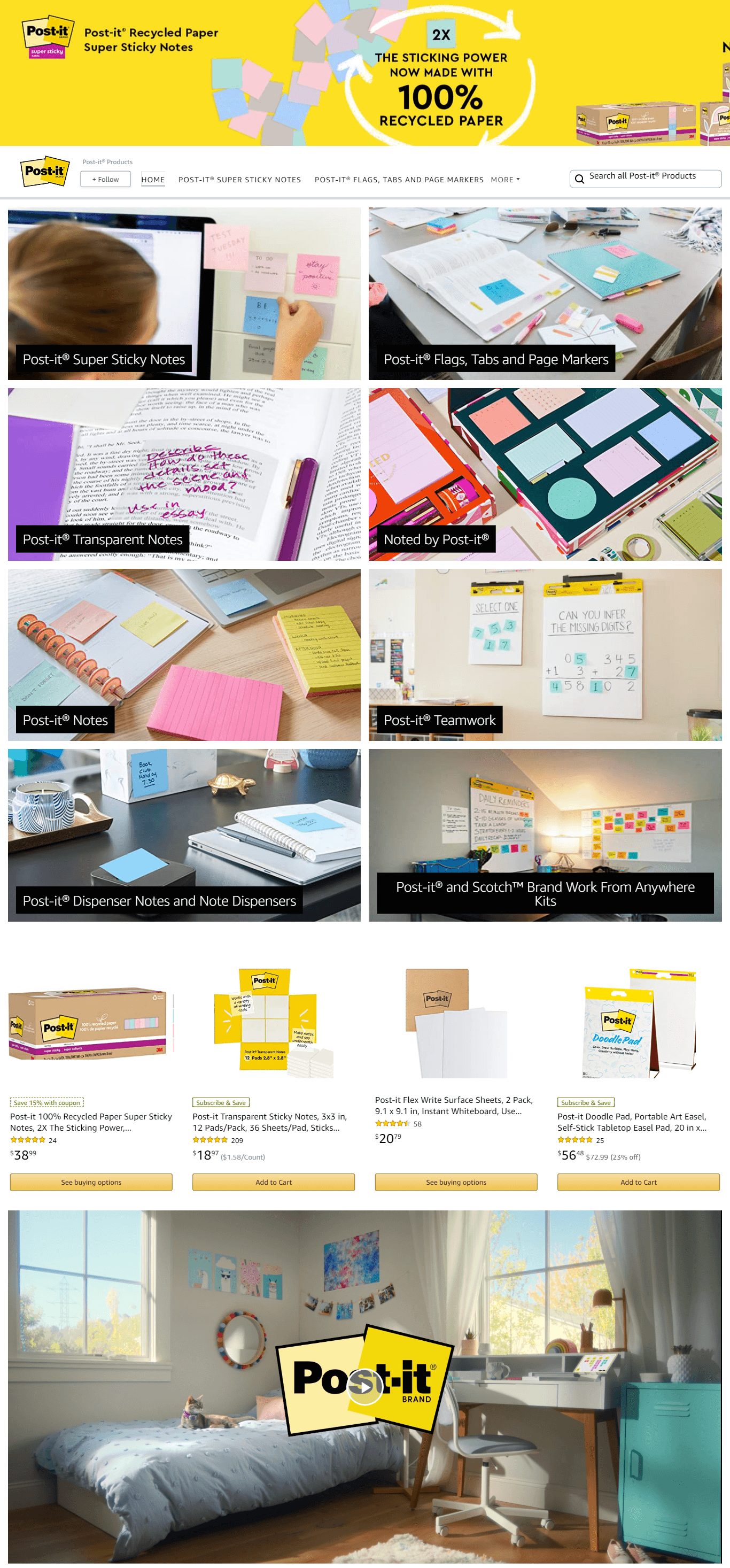Brand Store for Amazon.com  Post-it® Products