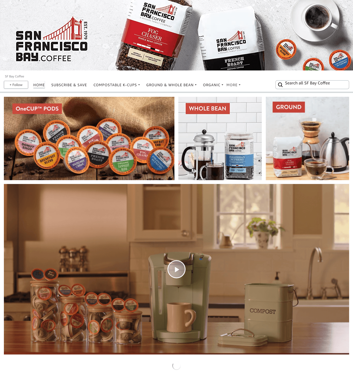 Brand Store for Amazon.com  SF Bay Coffee
