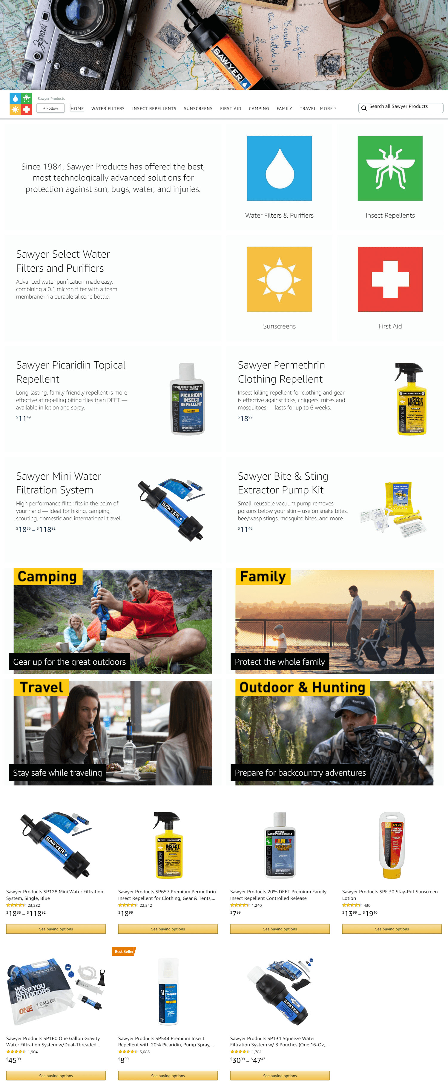 Brand Store for Amazon.com  Sawyer Products