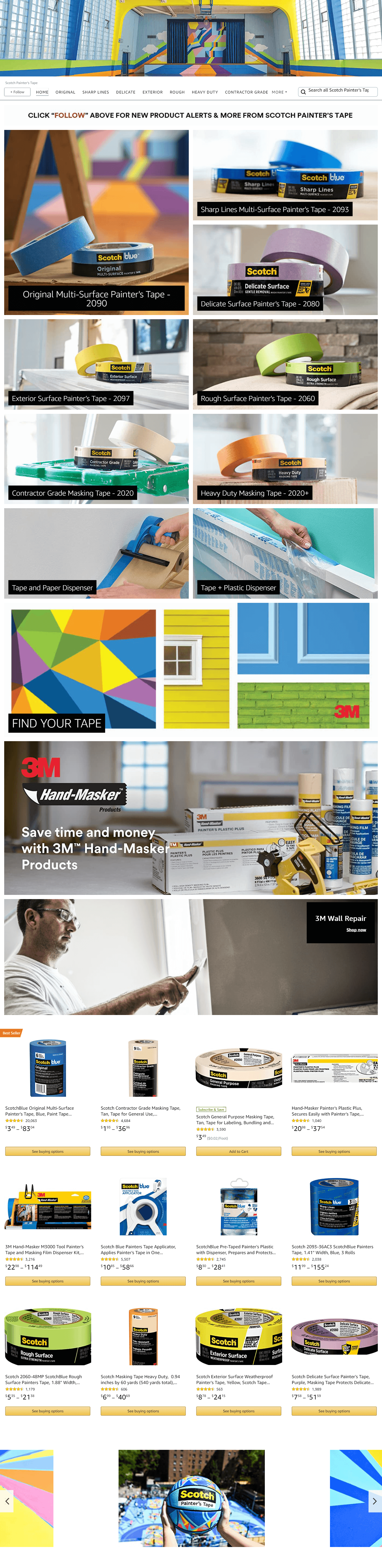 Brand Store for Amazon.com  Scotch Painter's Tape