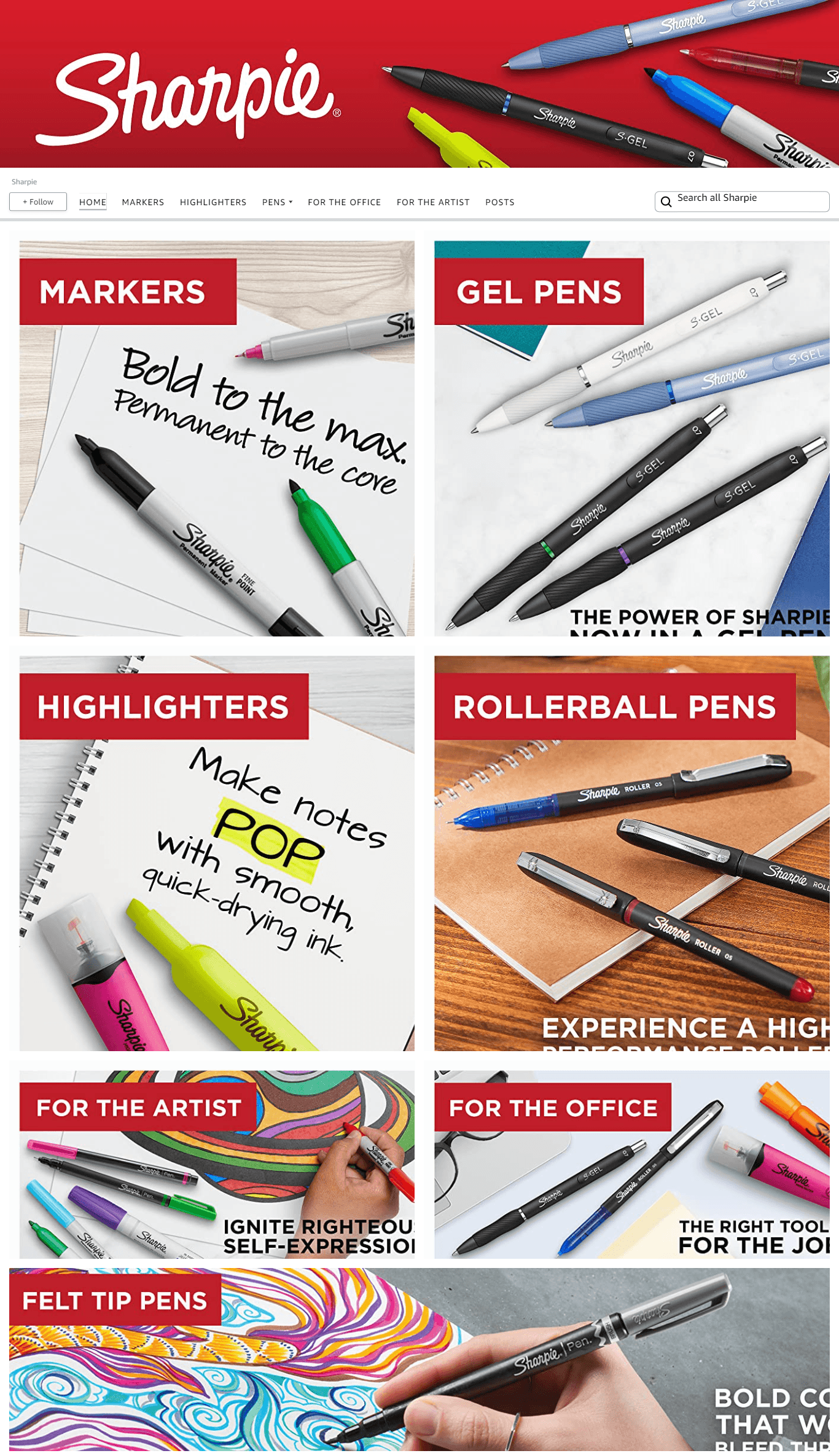 Brand Store for Amazon.com  Sharpie