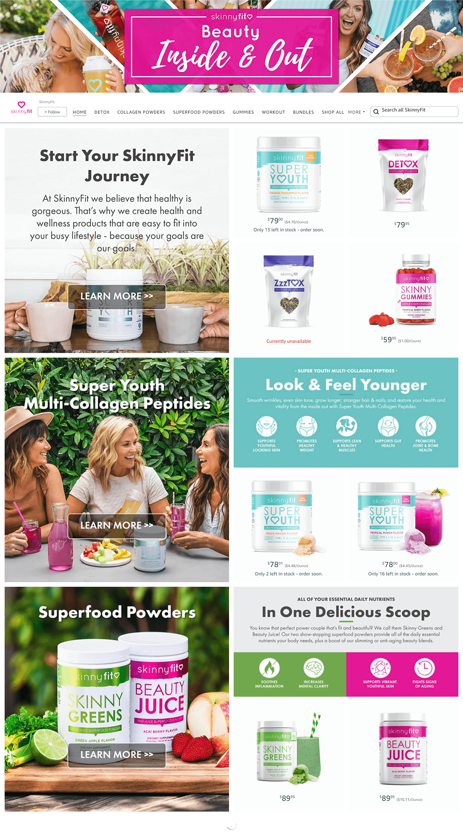 Brand Store for Amazon.com  SkinnyFit