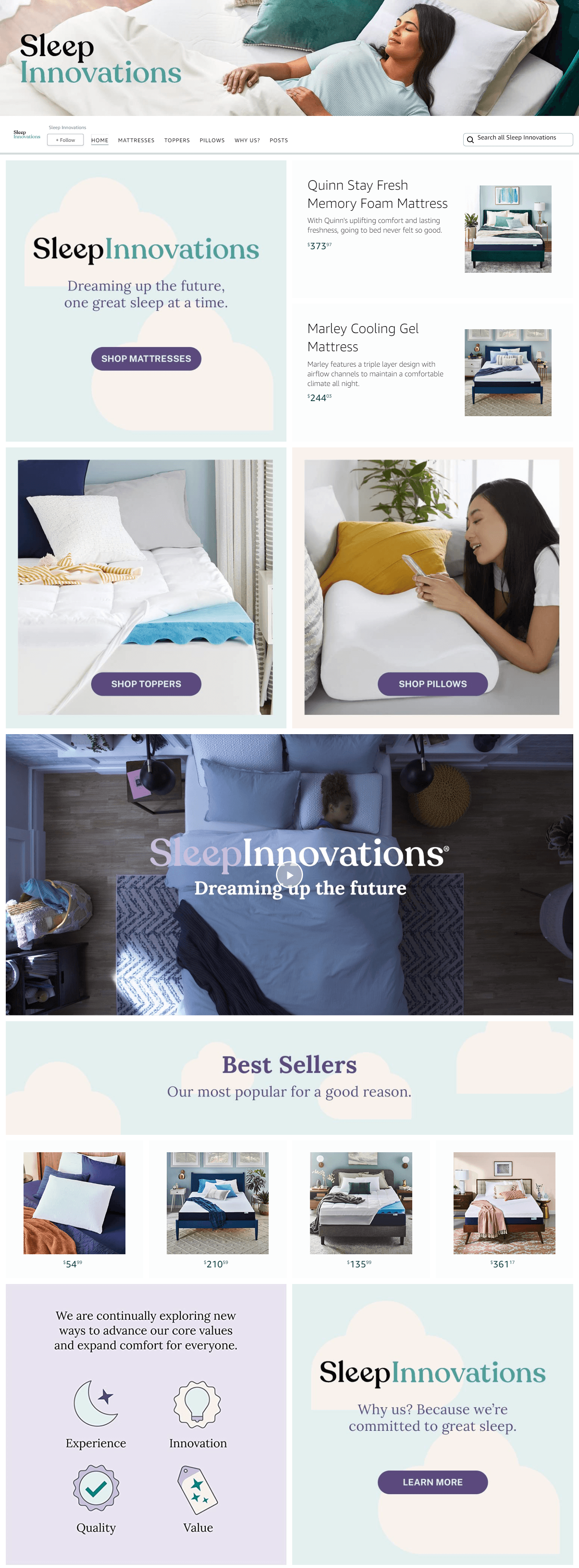 Brand Store for Amazon.com  Sleep Innovations